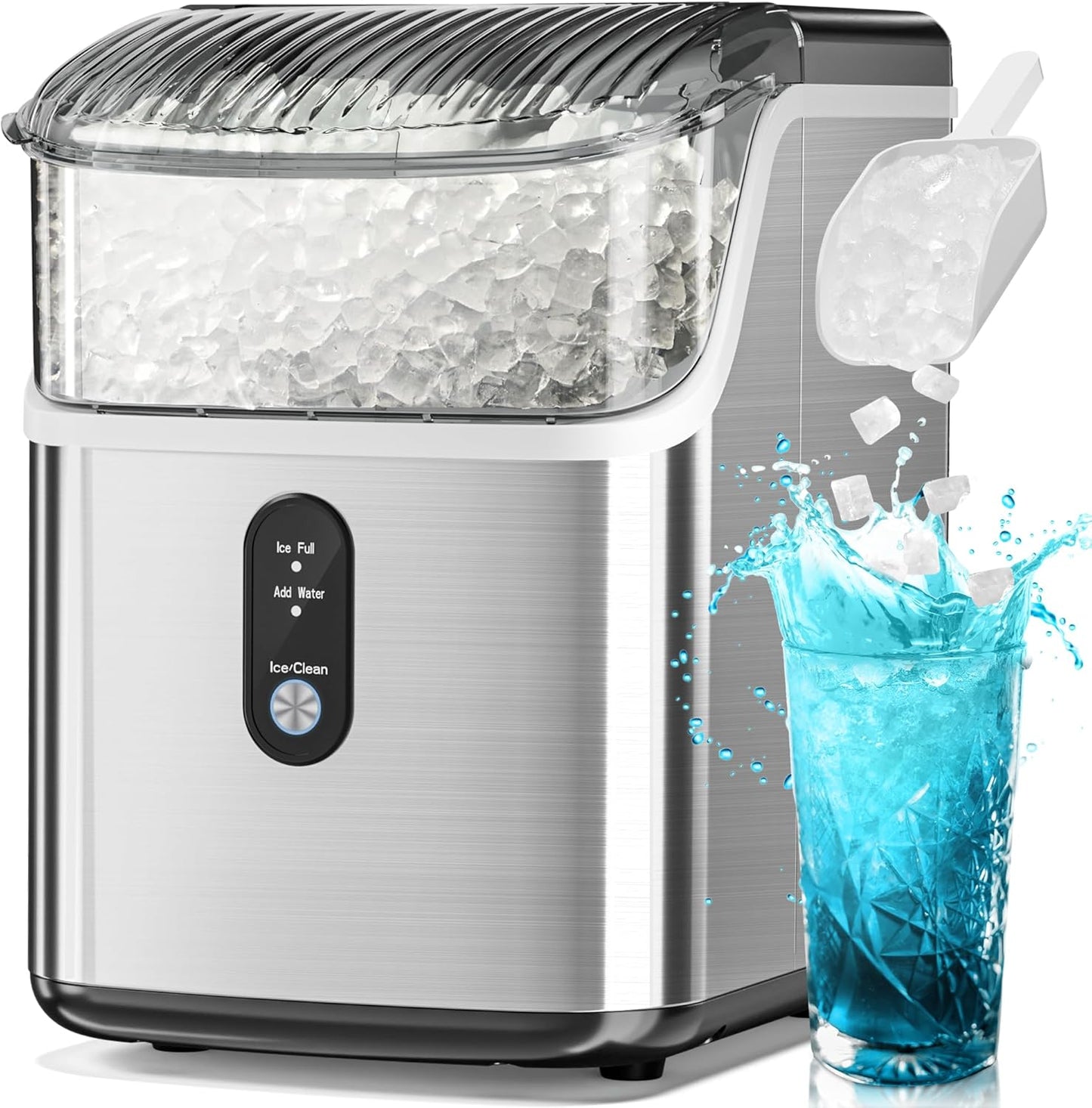 Electactic Nugget Ice Maker - Chewable Ice, 34lbs/Day