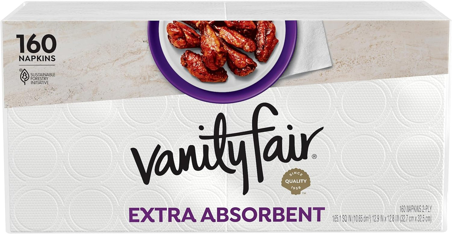 Vanity Fair Premium Paper Napkins: Soft & Strong, 160 ct.
