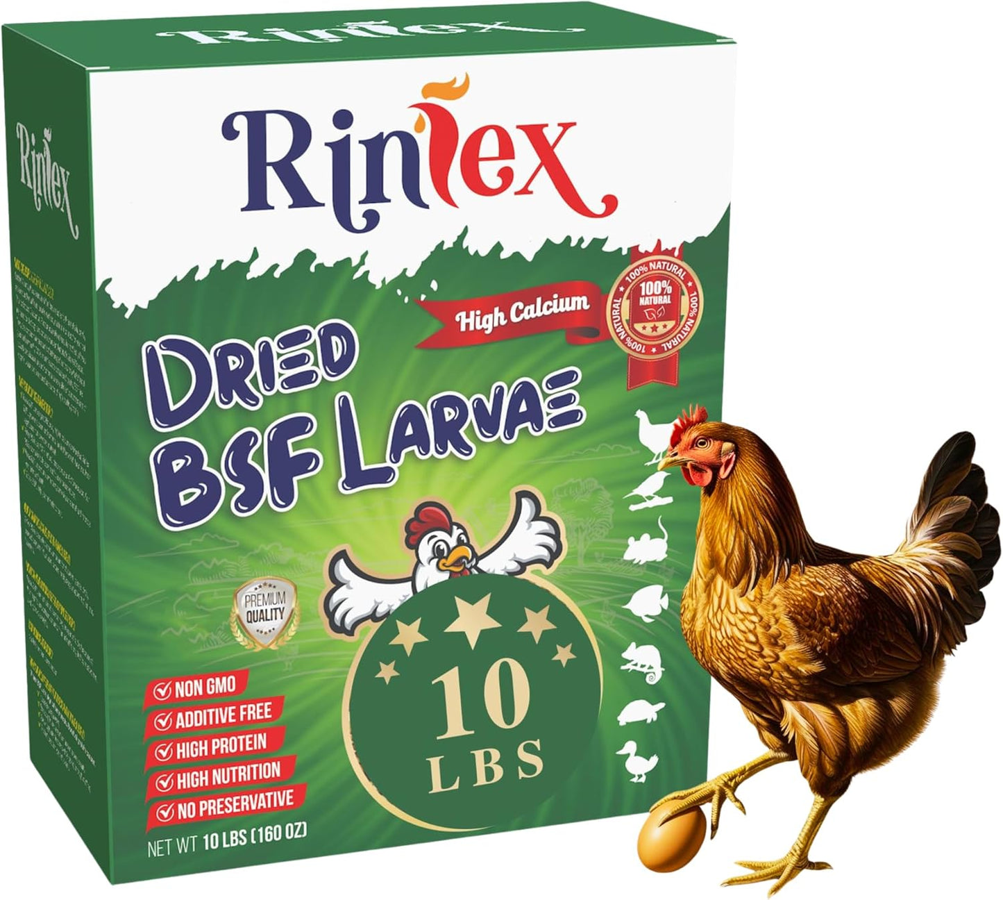 Dried Black Soldier Fly Larvae - High Protein Chicken Treats