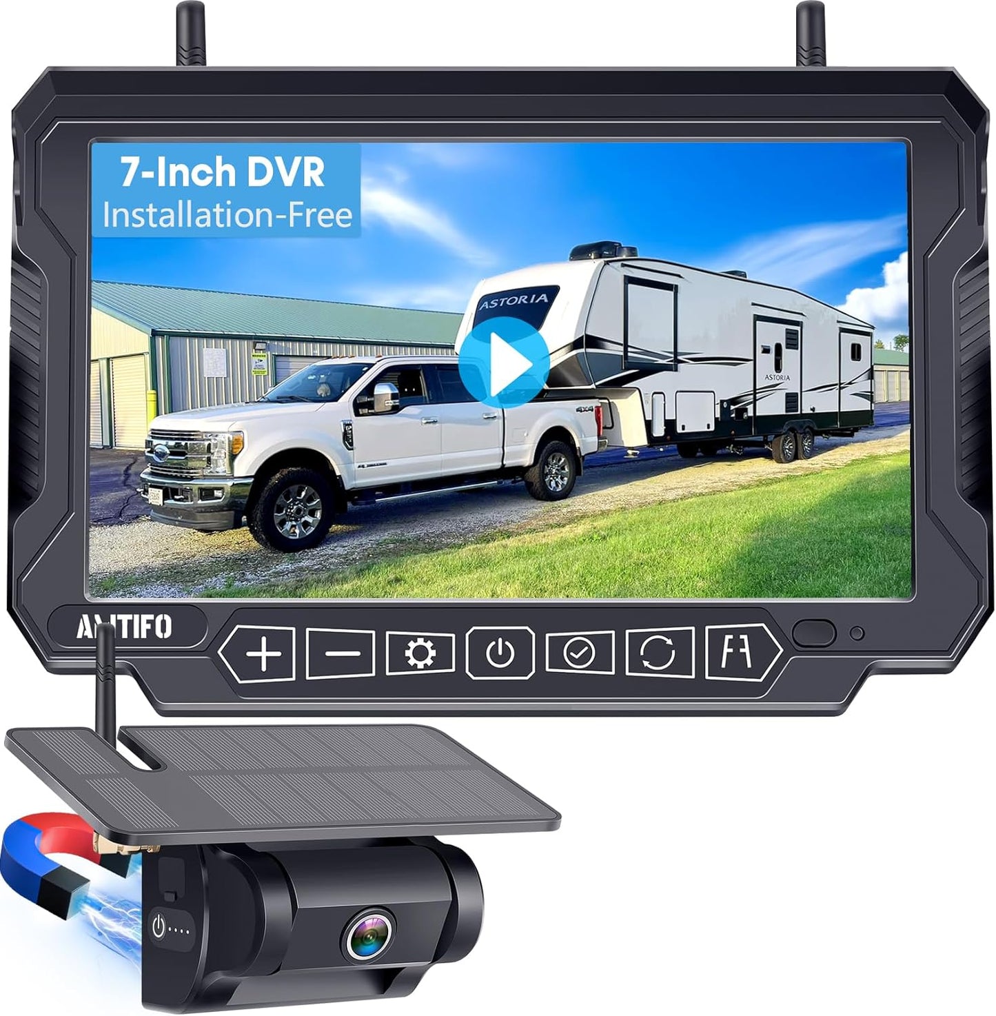AMTIFO Wireless Backup Camera - Easy Install, Dual Camera, HD Record