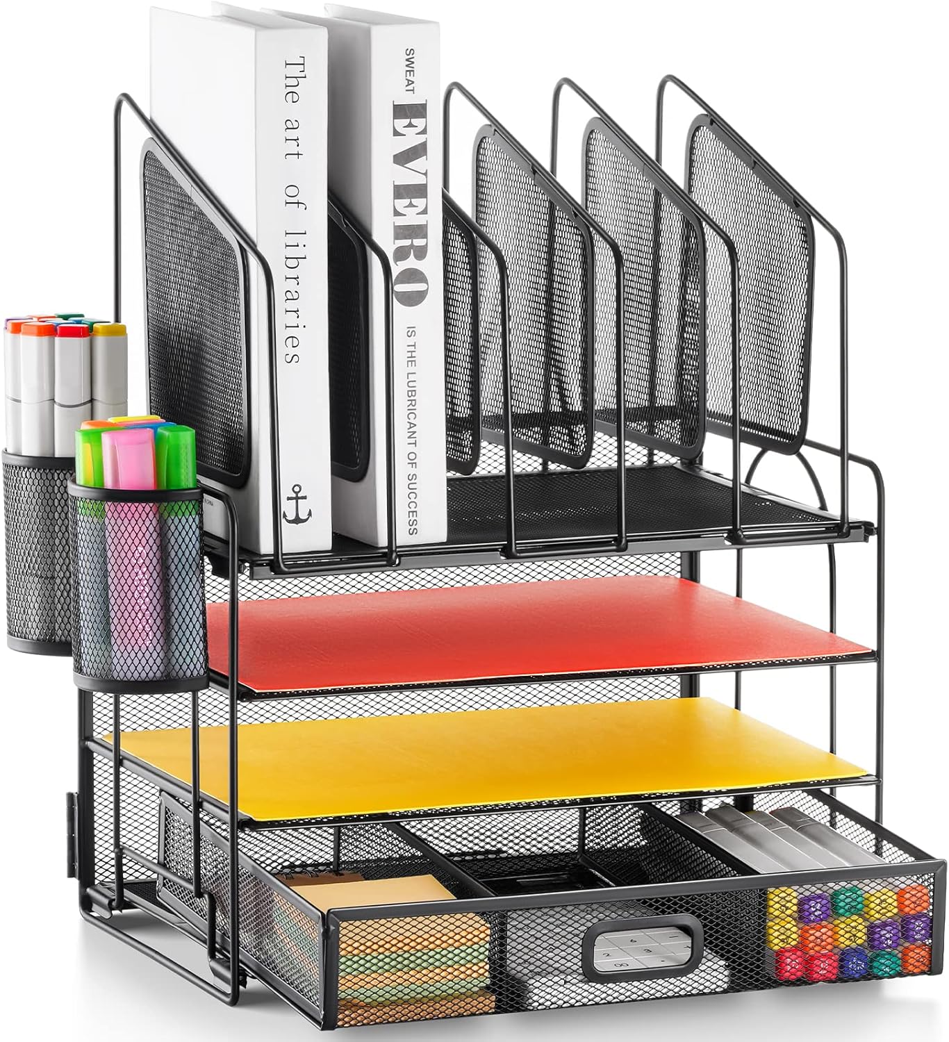 Marbrasse 4-Tier Desk Organizer with Drawer
