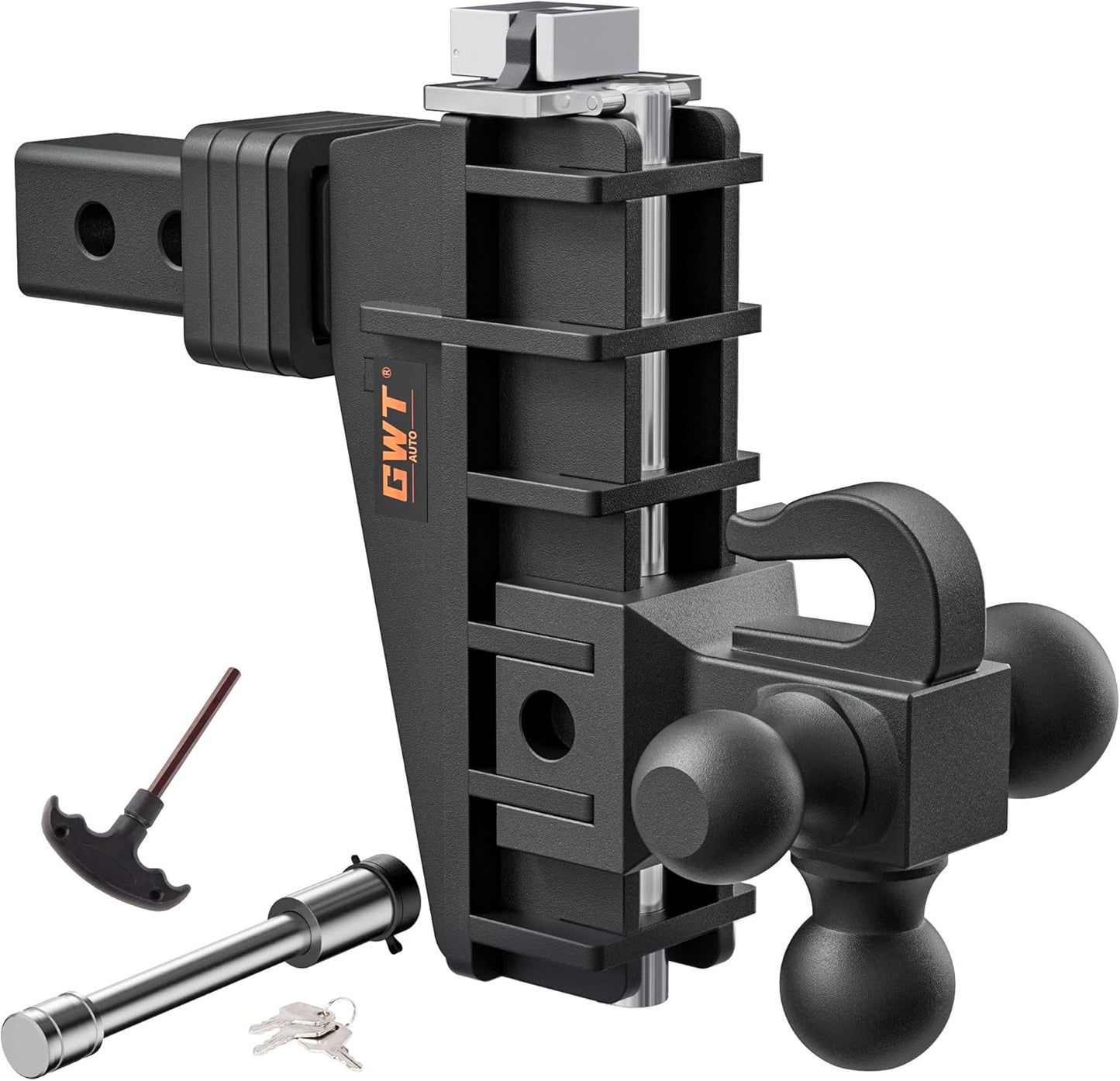 Adjustable Trailer Hitch with Hook for Heavy Duty Towing