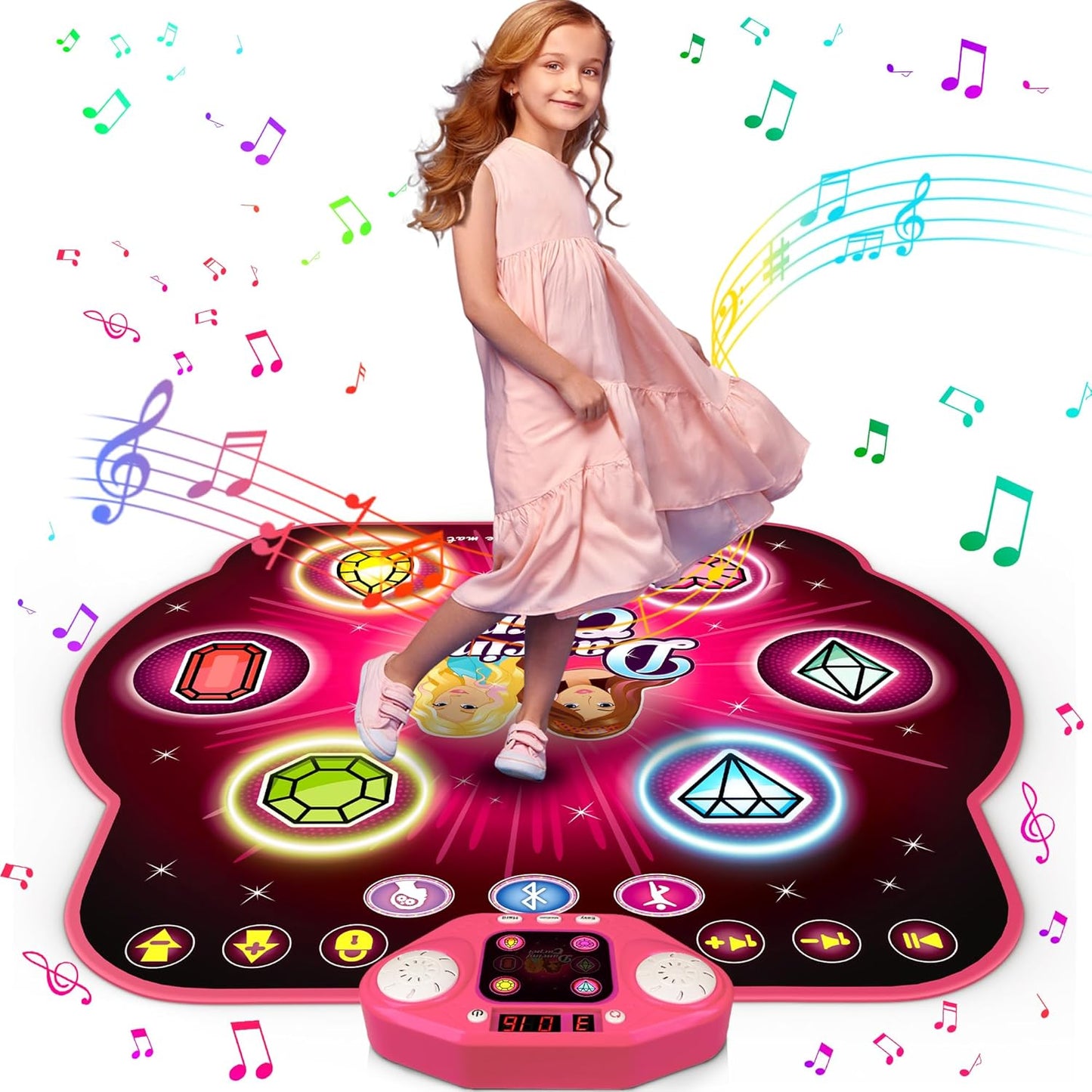 Dance Mat Toys for Kids with Bluetooth and Light-up Features