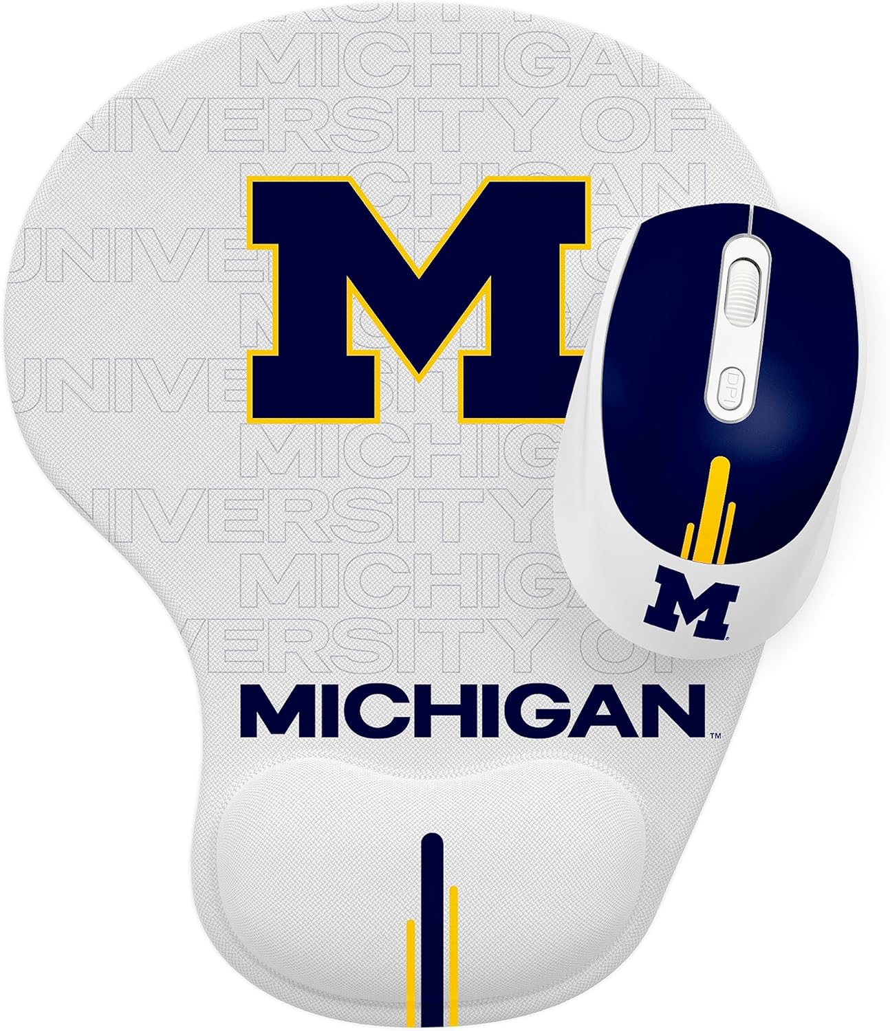 SOAR NCAA Unisex Wireless Mouse with Ergonomic Design and Pad