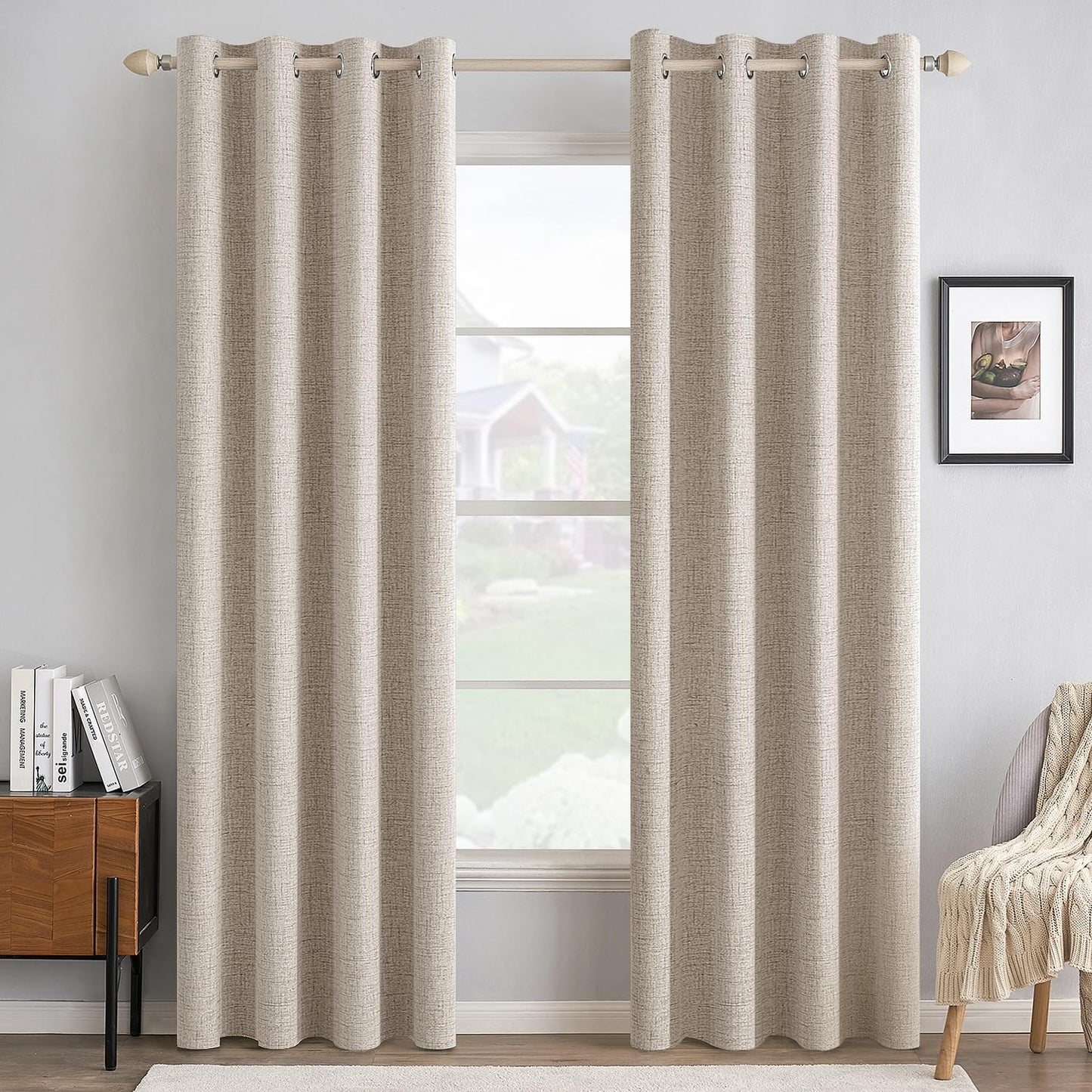 MIULEE 90 Inch Blackout Curtains for Bedroom and Living Room