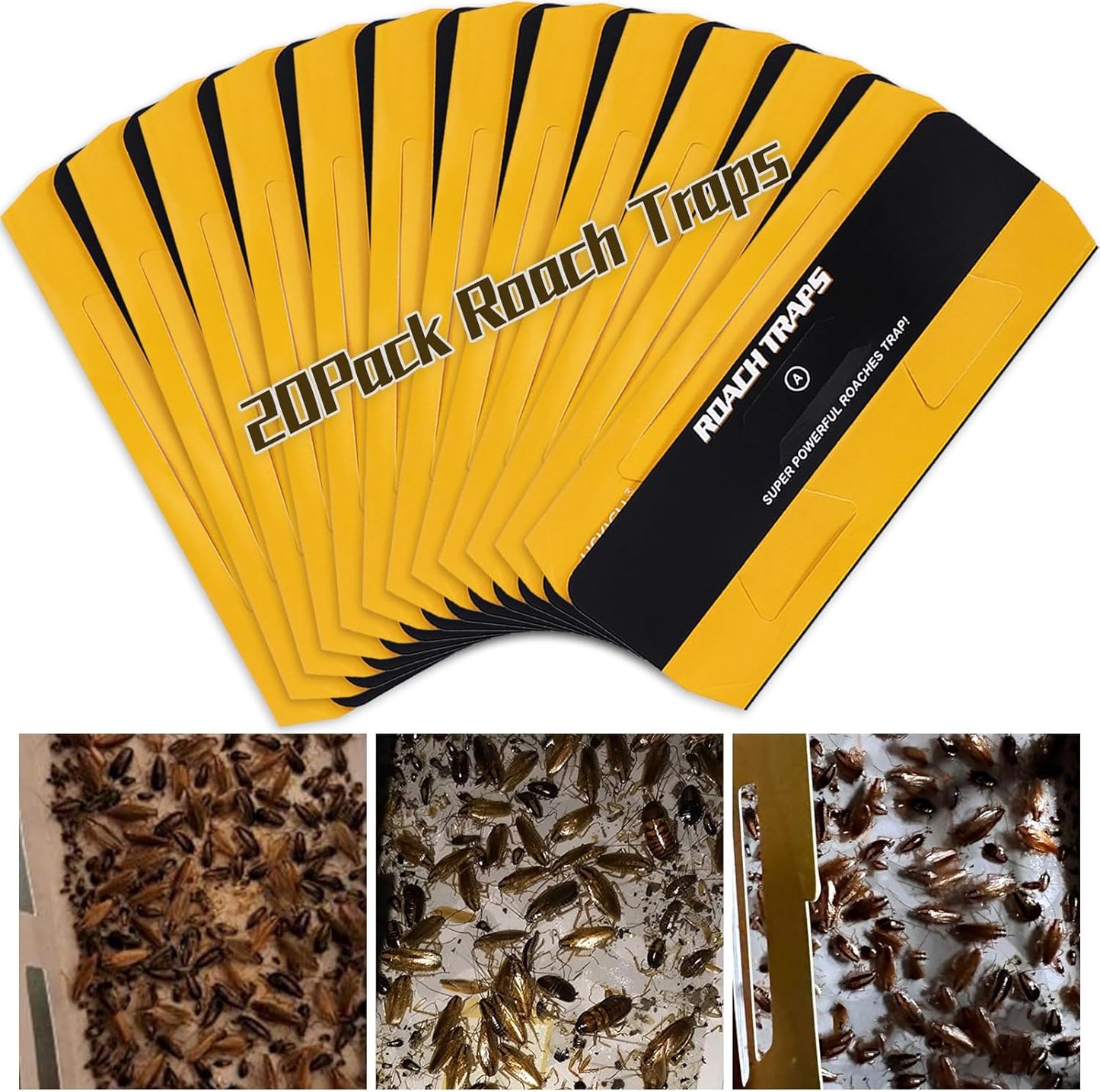 Safe & Effective Cockroach Traps - 20 Pack