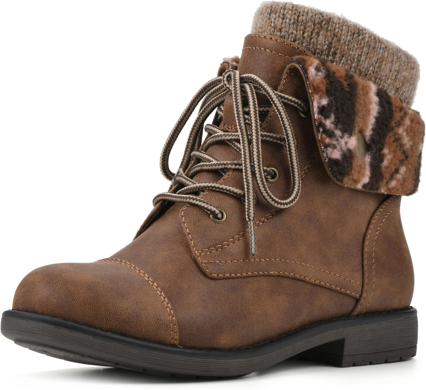Duena Hiking Style Boot for Women with Cozy Faux Shearling Cuff