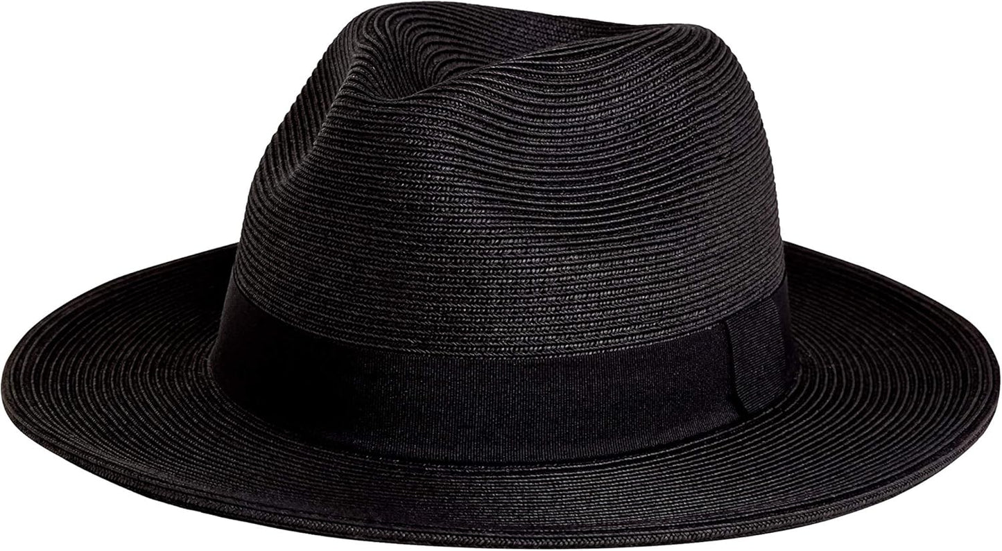 Pineapple&Star Sun Straw Fedora Beach Hat with UPF 50+ Protection