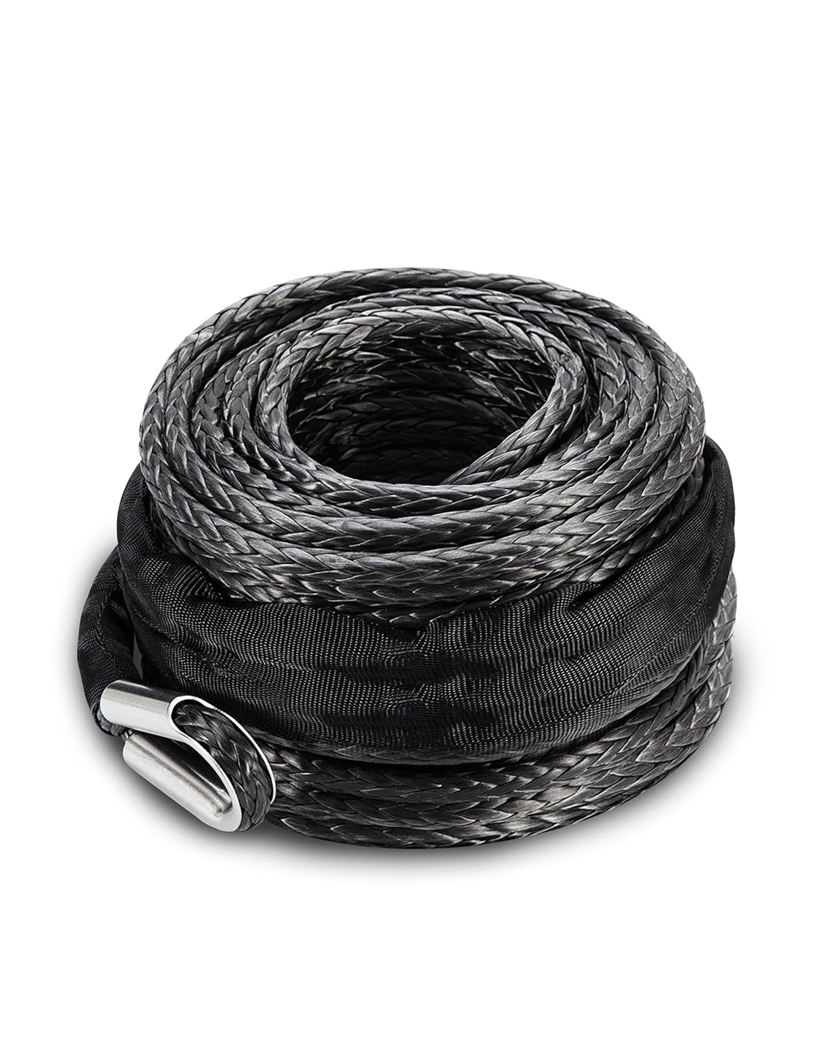 FieryRed Synthetic Winch Rope 3/8 Inch 85 FT for Off Road Use