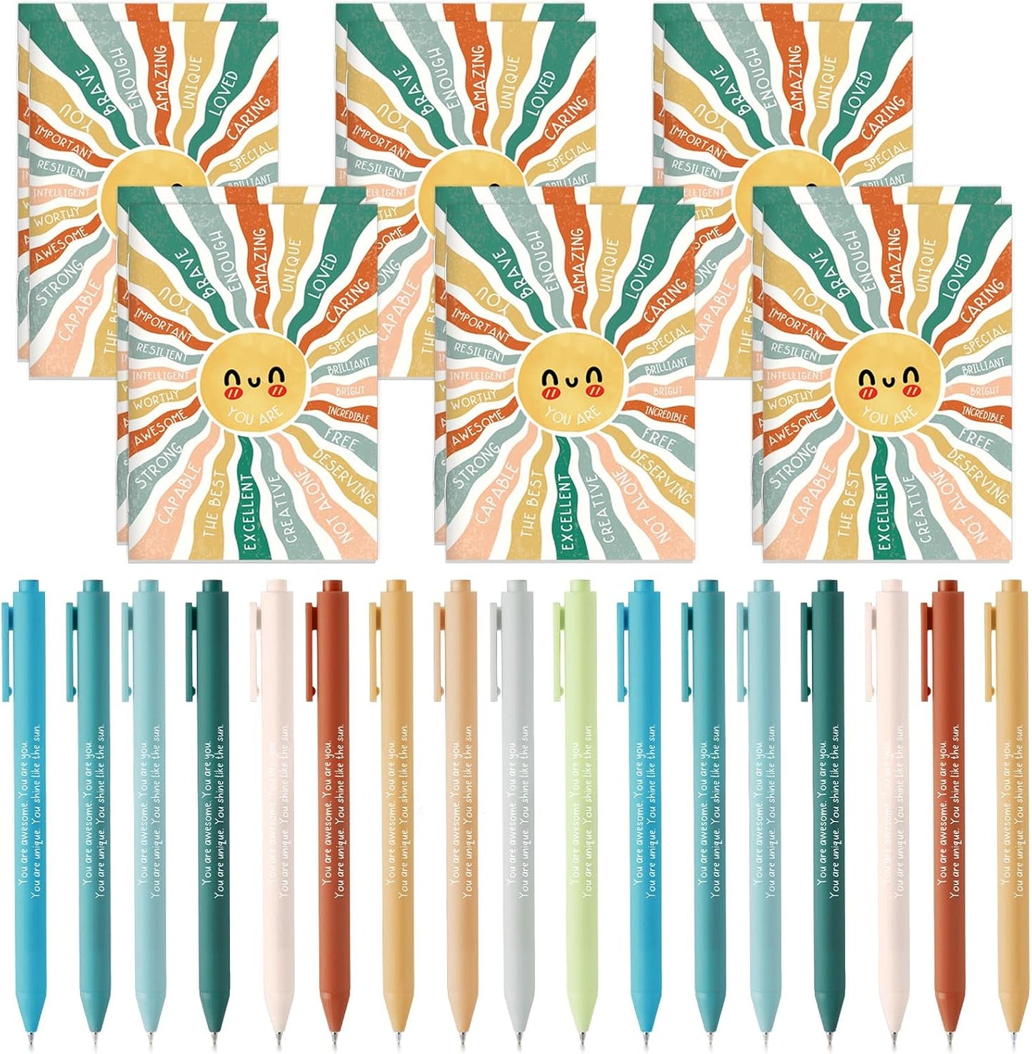 Inspirational Notebooks and Pens Set for Mental Health Gifts