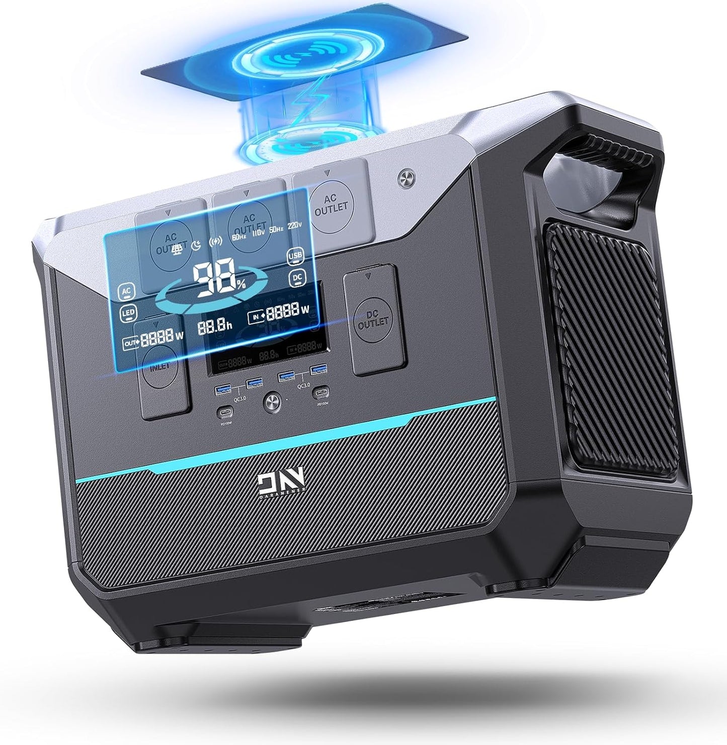 DaranEner 2000W Portable Power Station: Fast Charging Backup