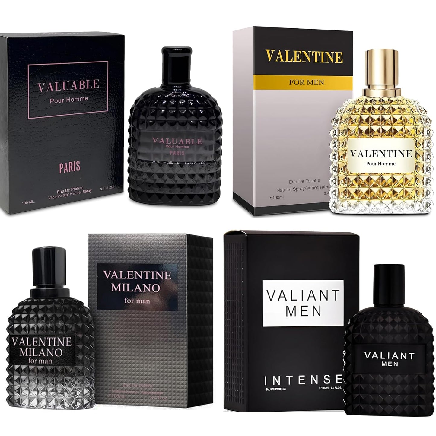Men's Cologne Gift Set with 4 Signature Scents for All Occasions