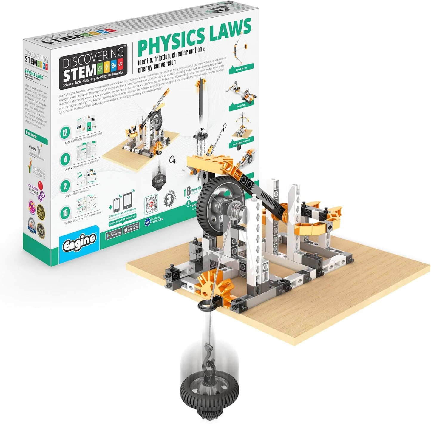 Engino STEM Toys Physics Laws Kit for Kids 9+ Fun Learning