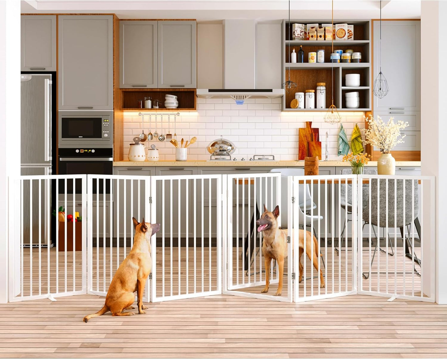 Vantas Folding No-Assembly Metal Pet Gate for Indoor & Outdoor