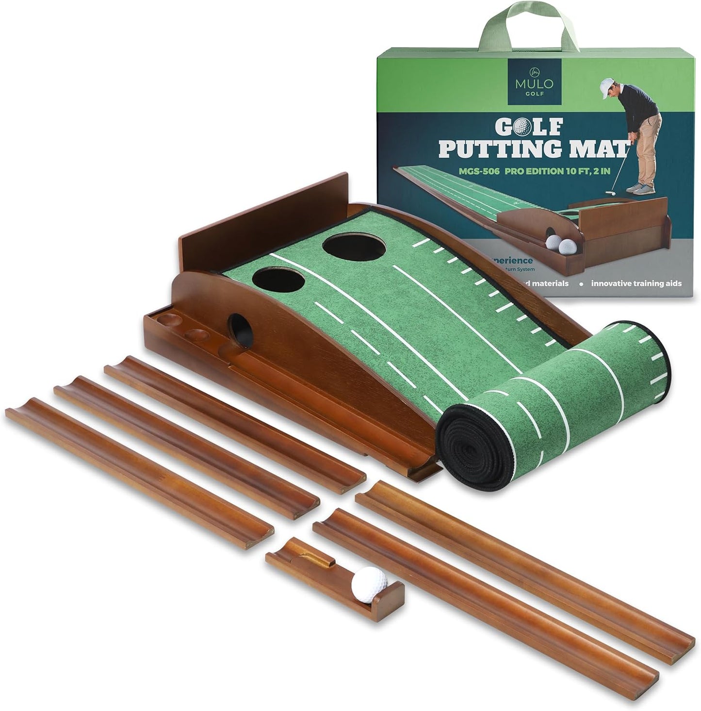 10 FT Indoor Putting Green with Auto Ball Return System