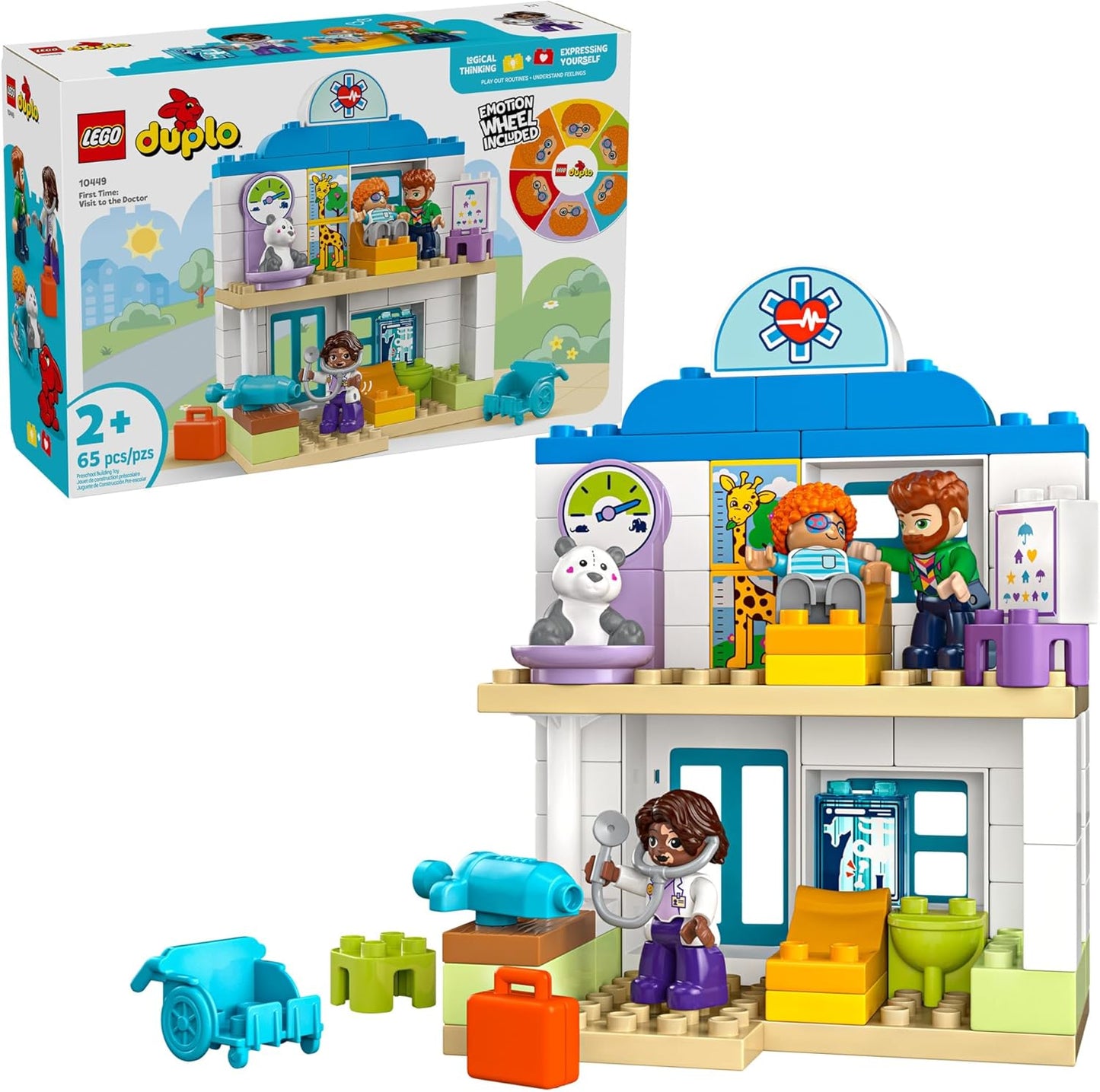LEGO DUPLO Town First Time Visit Doctor Office Playset for Kids