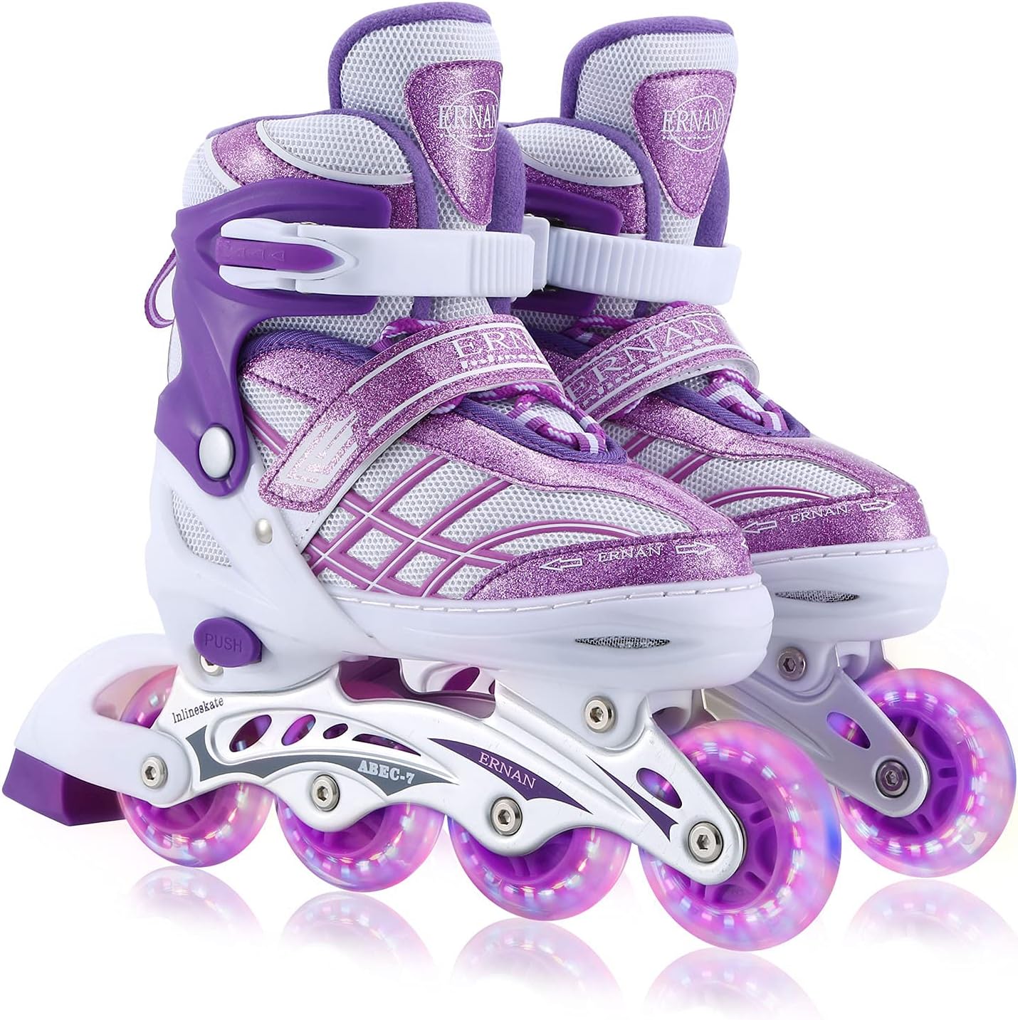 Kids Inline Skates for Beginners with Adjustable Size and Lights