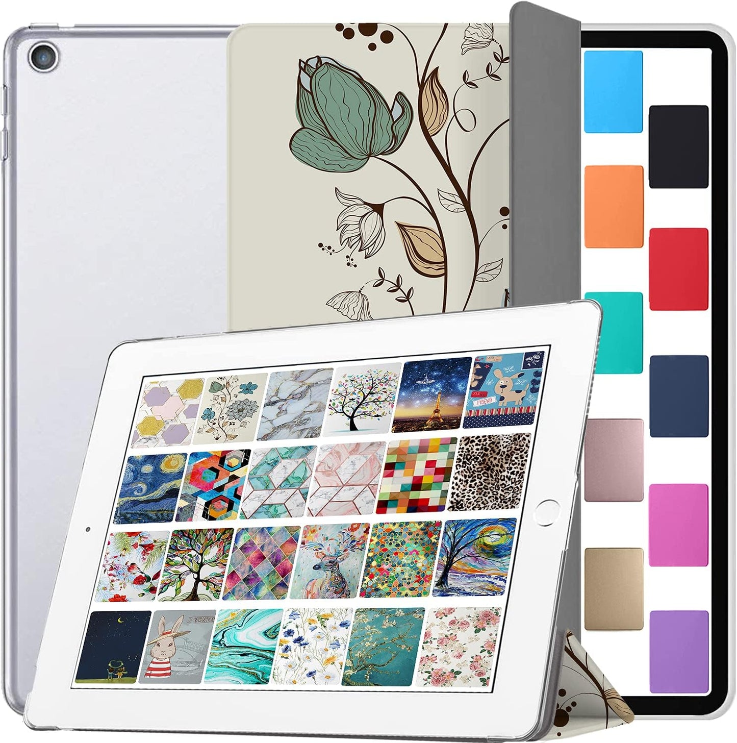 DuraSafe iPad Mini 5 Case - Watercolor Flowers Design