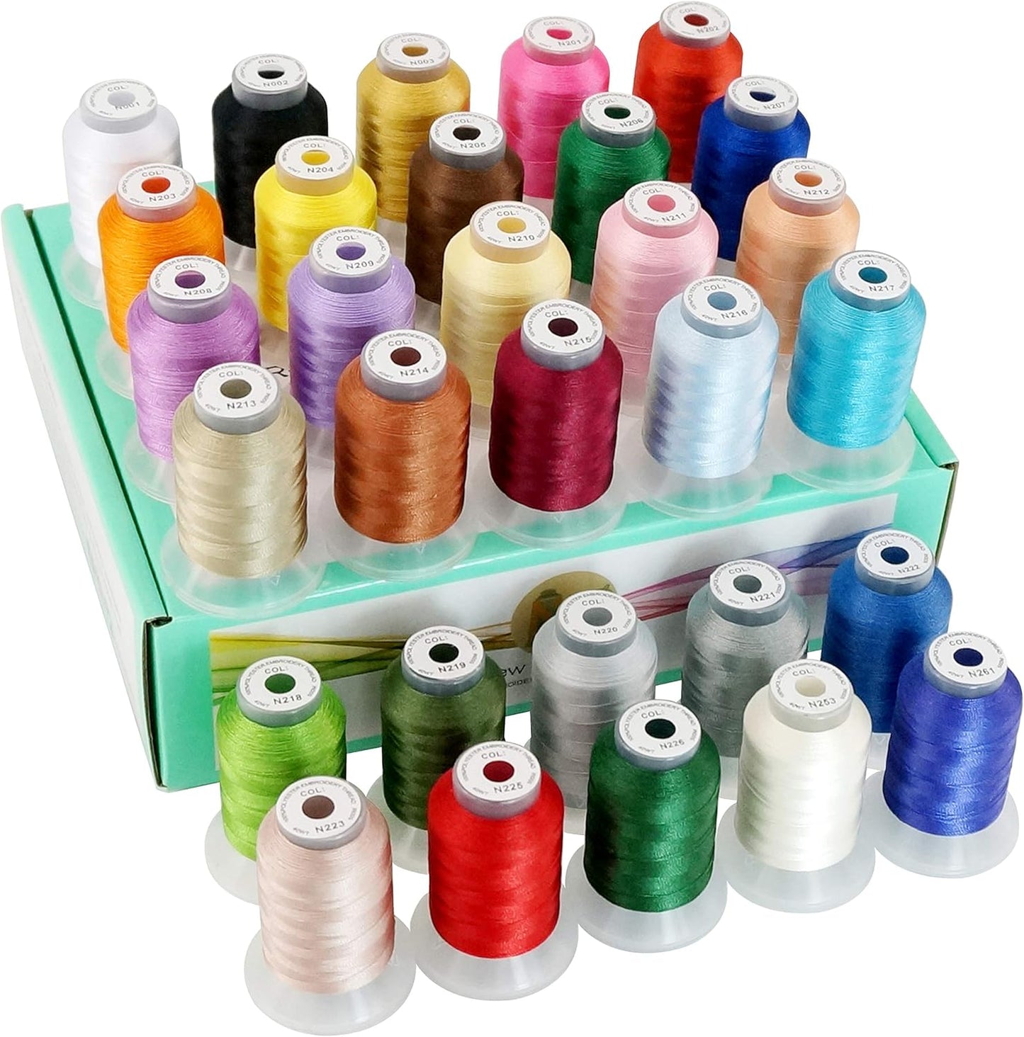 Vibrant 30-Color Embroidery Thread Kit - Janome & Robison-Anton Compatible