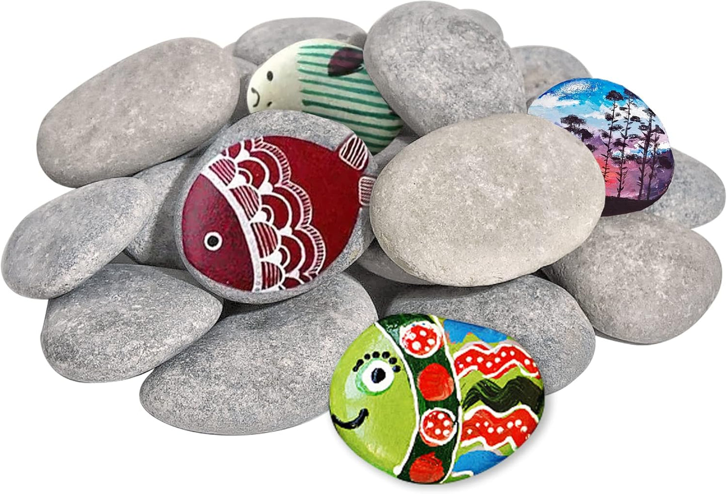 DALTACK 90PCS Large Painting Rocks for Arts & Crafting Fun