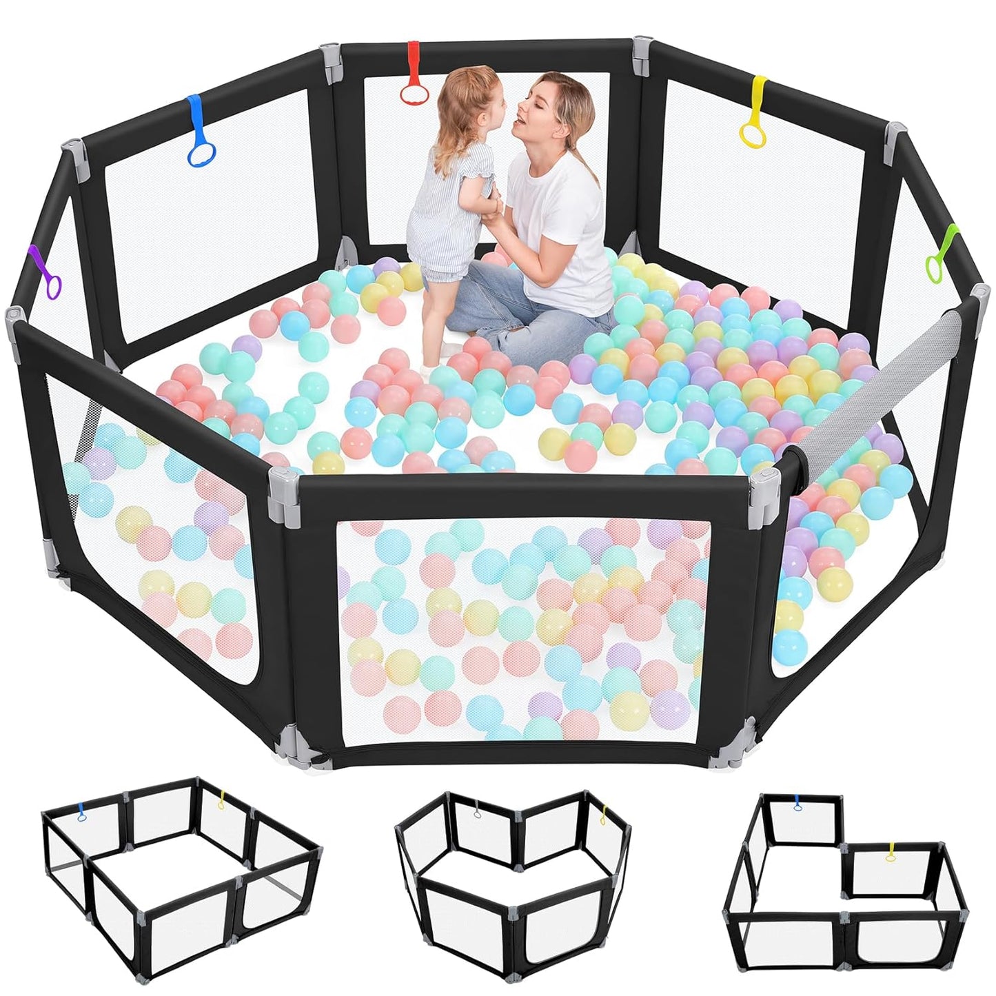 Dripex Foldable Playpen for Babies and Toddlers, Safe & Portable