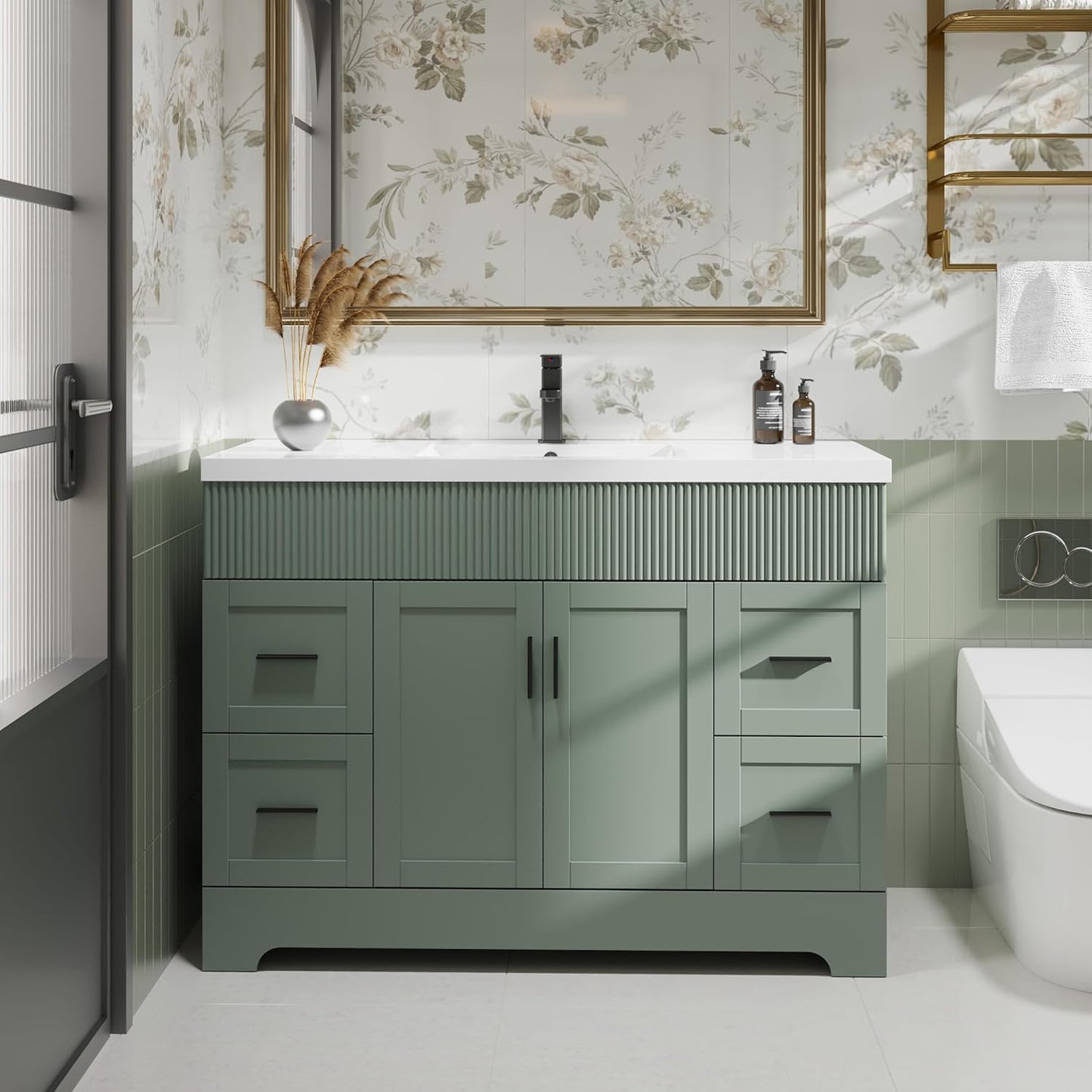 eclife 48 Bathroom Vanities Sink Combo with Modern Design