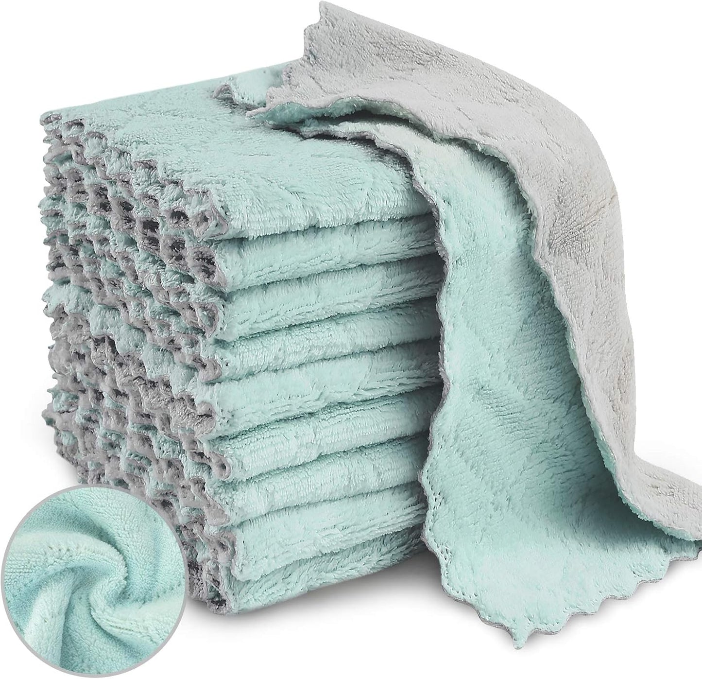 Super Absorbent Microfiber Dish Cloths - 20 Pack