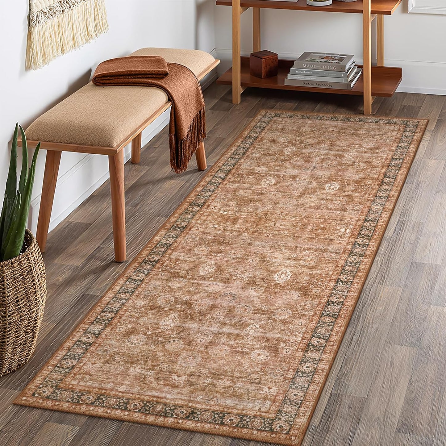 Morebes Washable Runner Rug for Hallway, Non Slip & Stylish