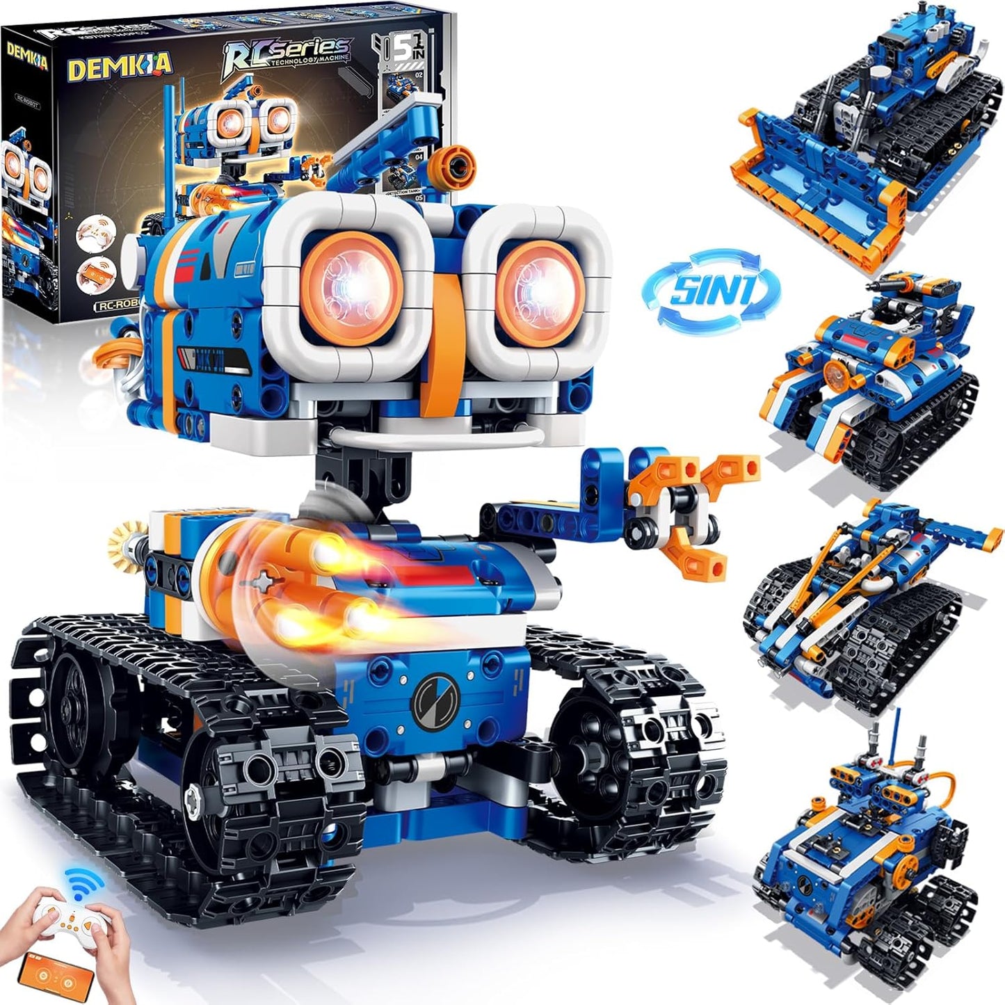 560pcs STEM Robot Building Set for Kids, App-Controlled Mech RC Kit
