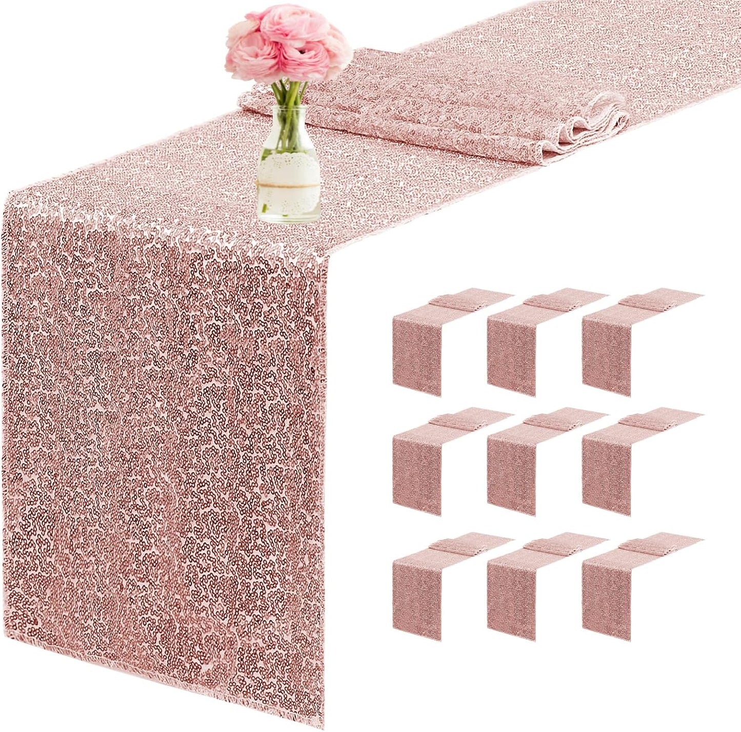Sequin Table Runner 12 x 72 in for Parties and Celebrations