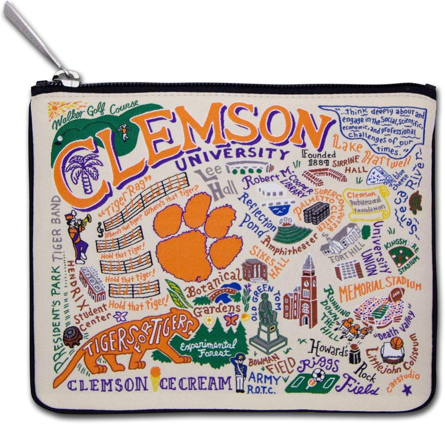 Clemson University Zipper Pouch for Travel and Organization
