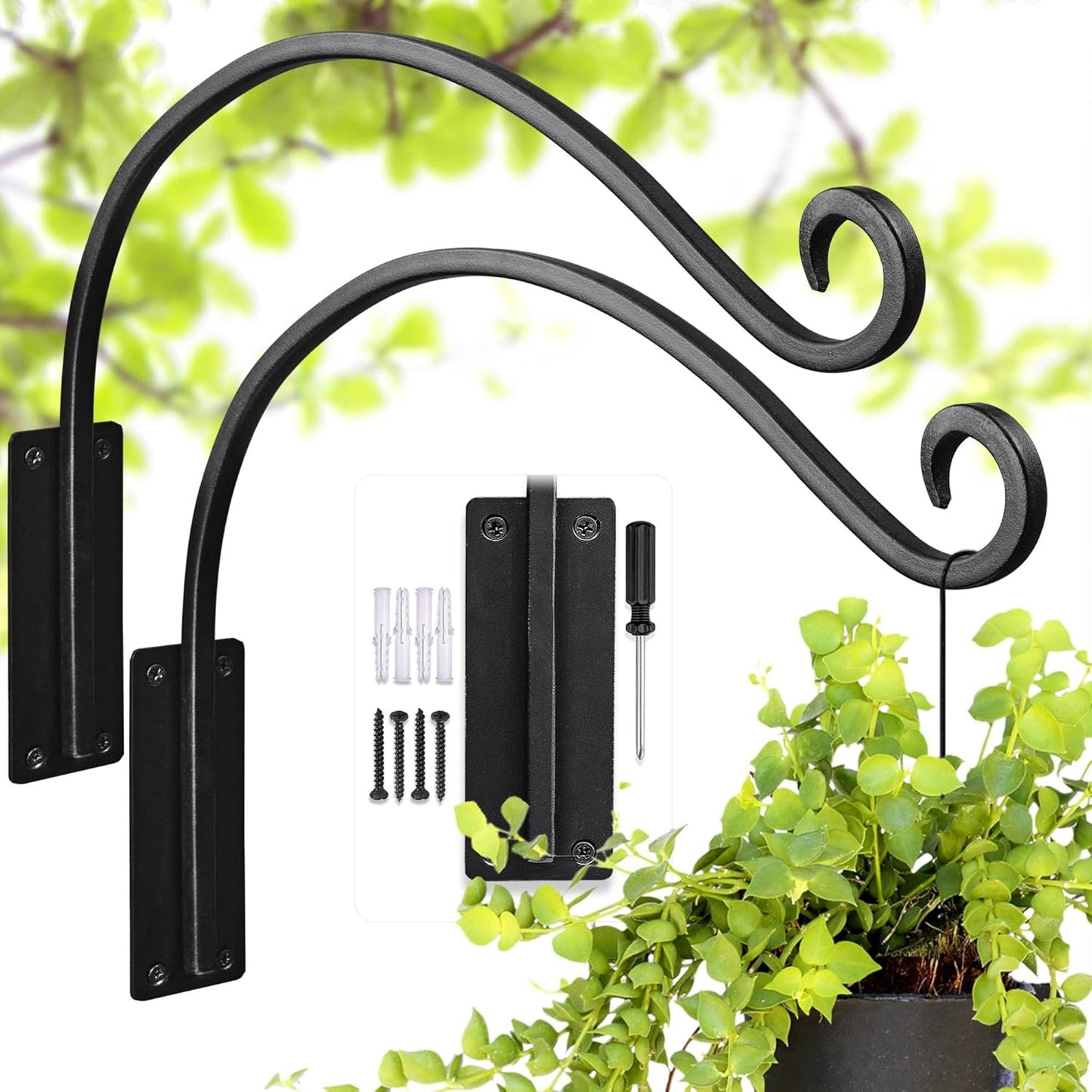 Heavy Duty Plant Hanger Bracket for Outdoor Use and Decor
