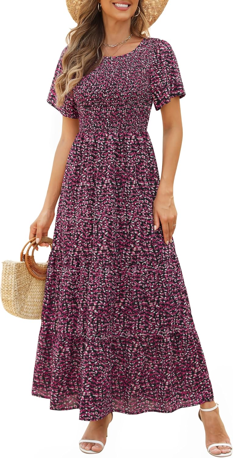 Kranda Women Floral Maxi Dress for Summer and Fall Fashion