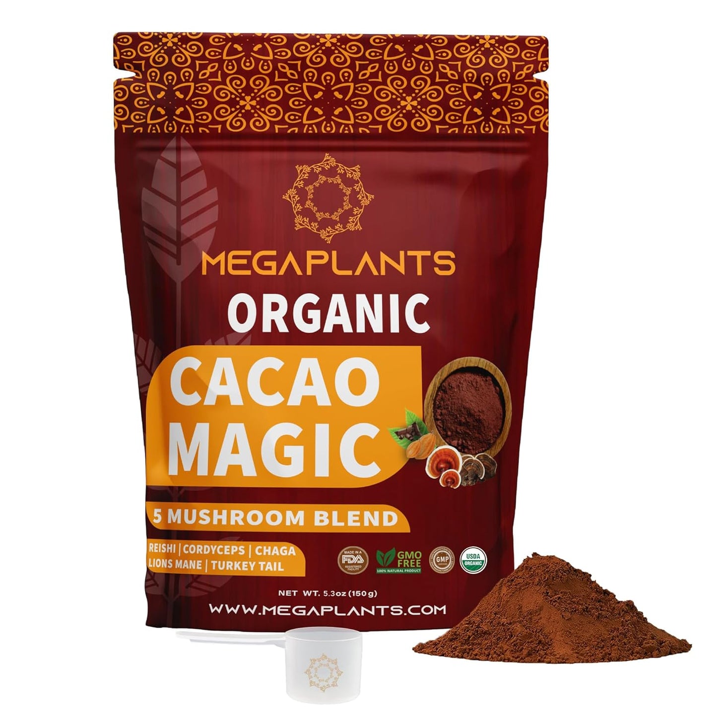 MegaPlants Cacao Magic | 5 Mushroom Superfood Blend
