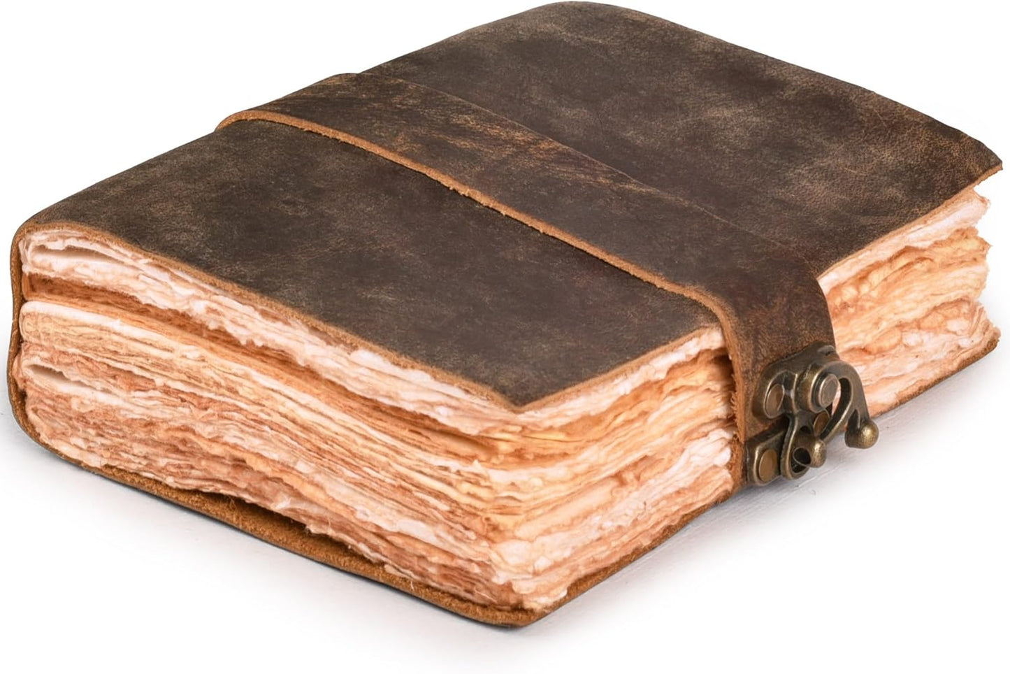 Leather Bound Vintage Journal for Women & Men - 10 X 7 in