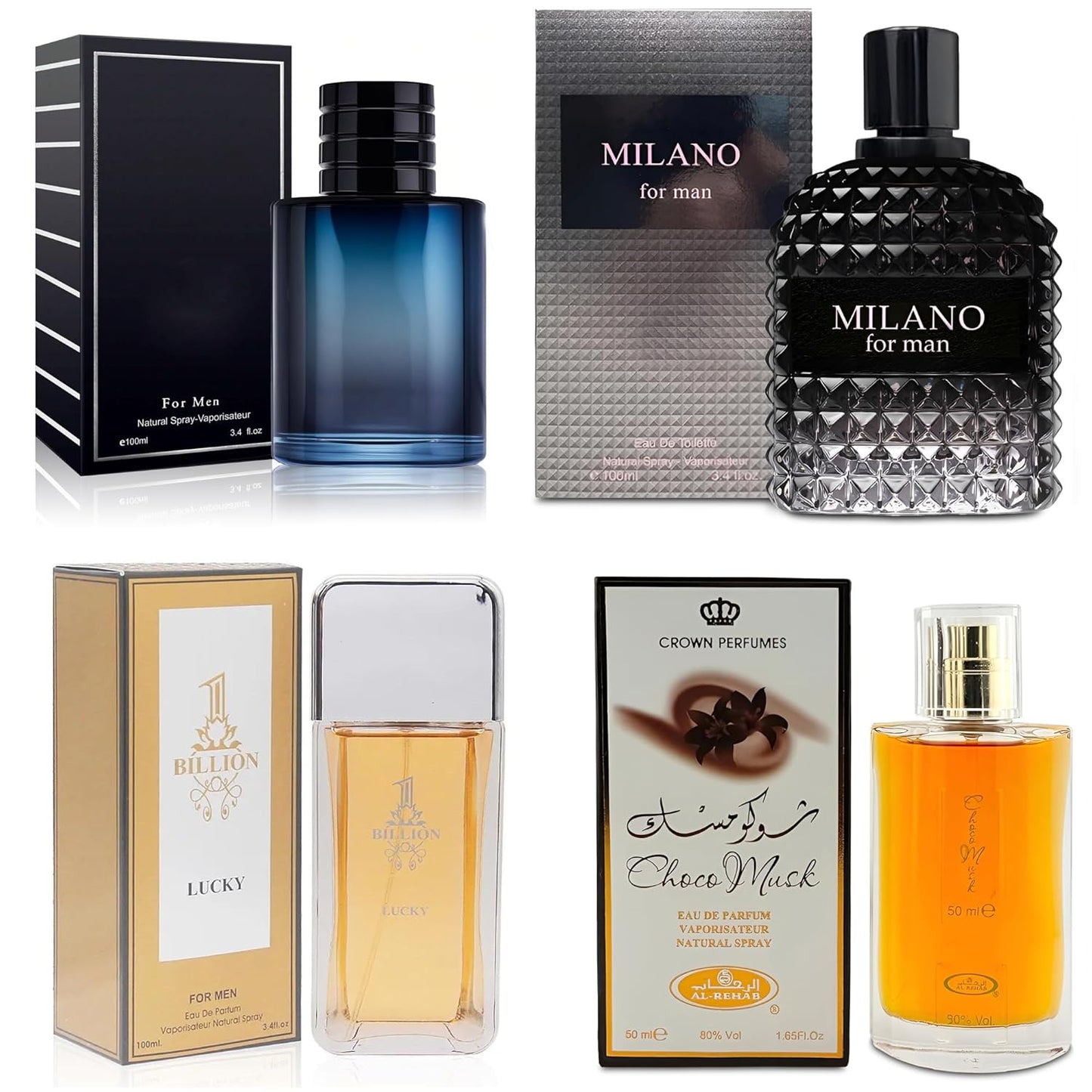 AFLUXE 4-Piece Cologne Set for Men with Sensual Scents