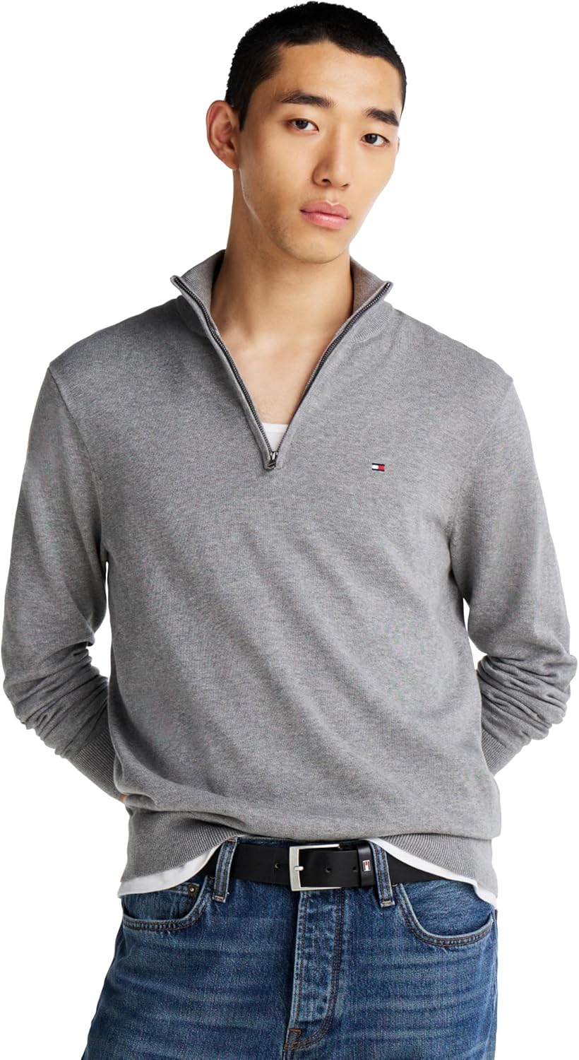 Tommy Hilfiger Mens Lightweight Pullover Quarter Zip Sweater Review