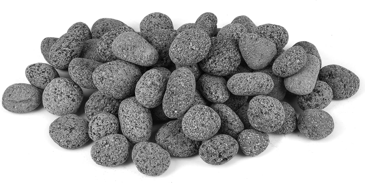 Natural Tumbled Lava Rock Pebbles for Fire Pits and Gardens
