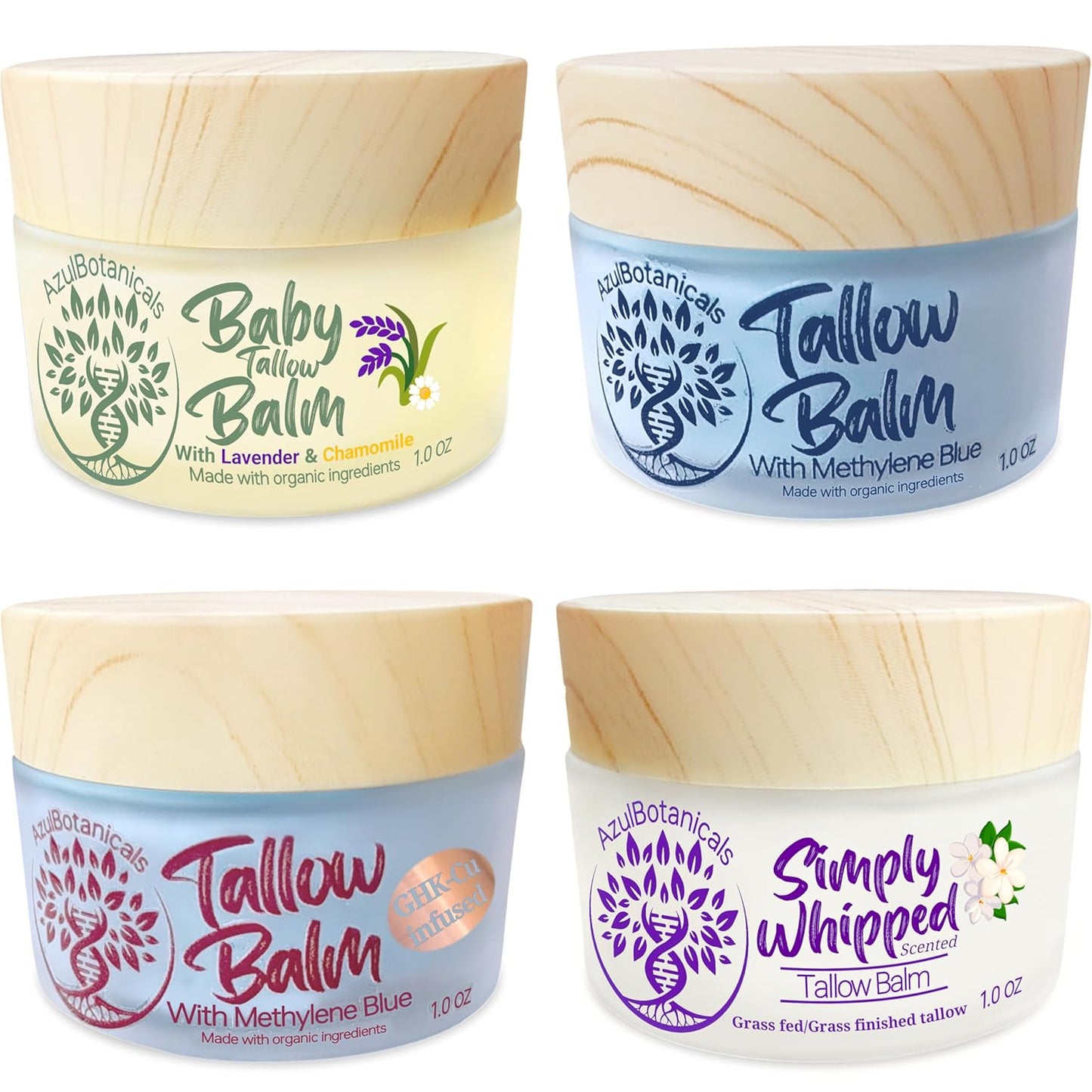 Methylene Blue Tallow Balm Variety Pack for Skin Relief and Care