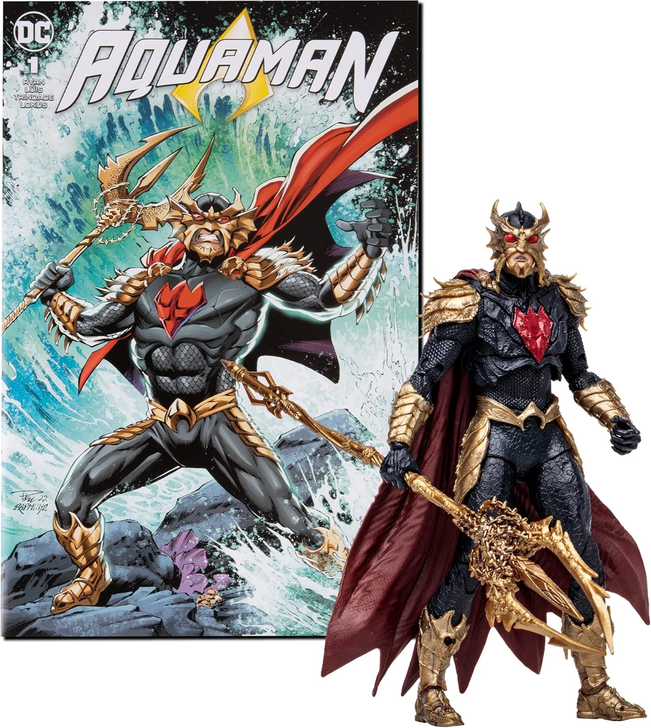 Ocean Master Action Figure w/ Aquaman Comic