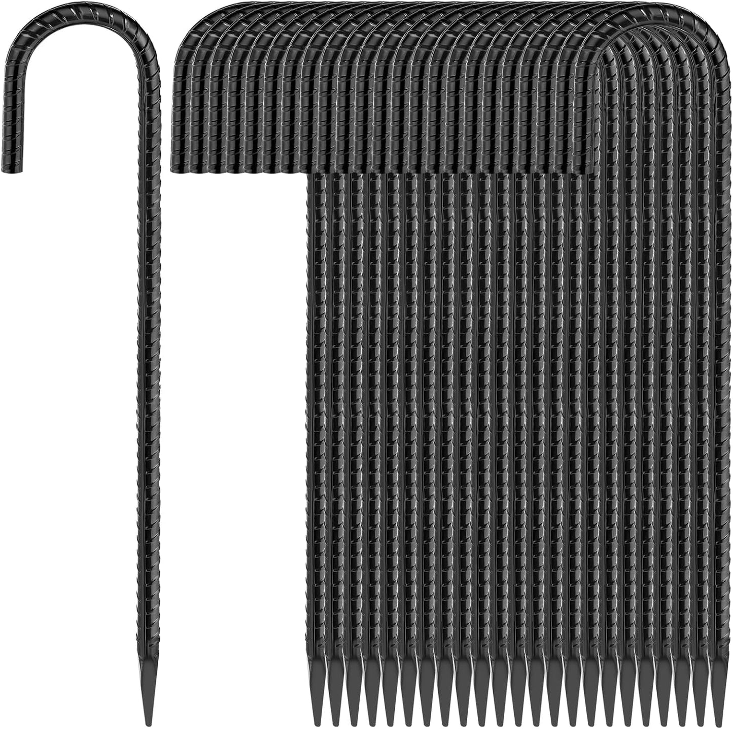 16 Inches J Hook Rebar Stakes for Heavy Duty Tent Anchoring