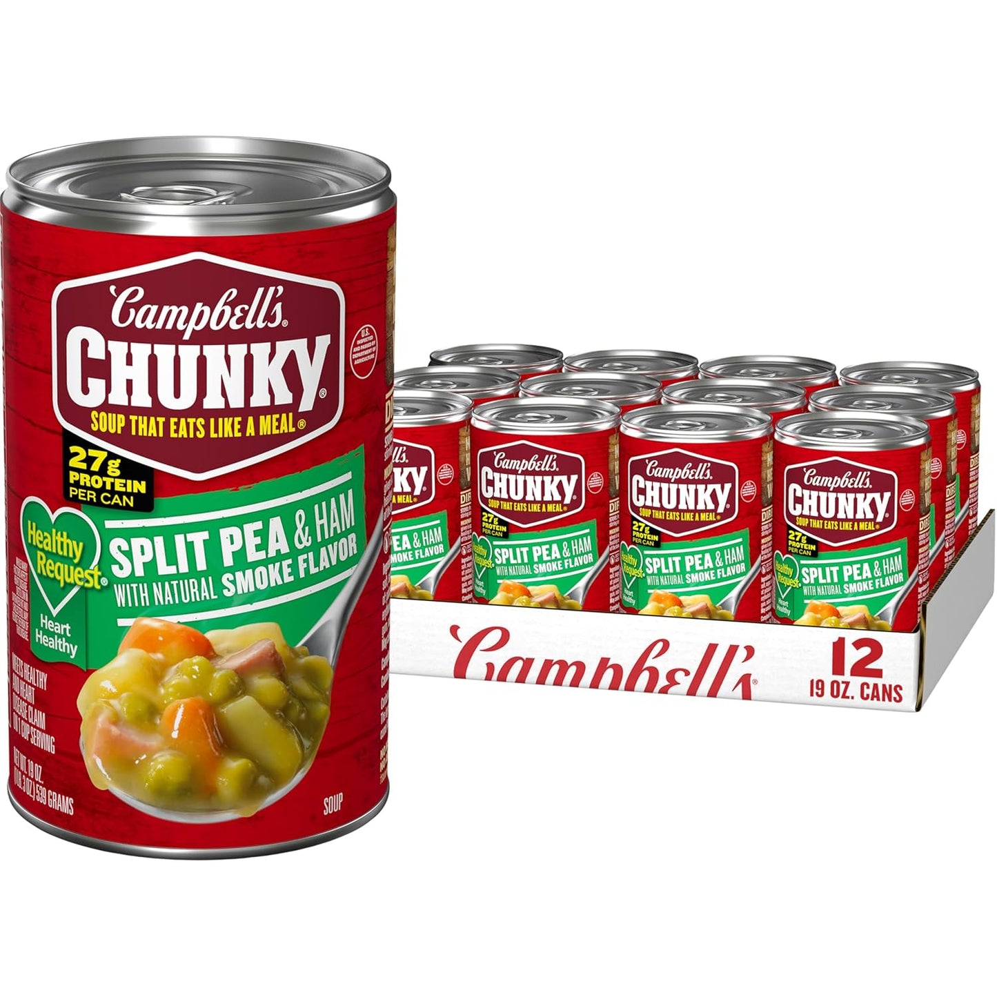 Campbell's Chunky Healthy Request Split Pea Soup With Ham 12 Pack