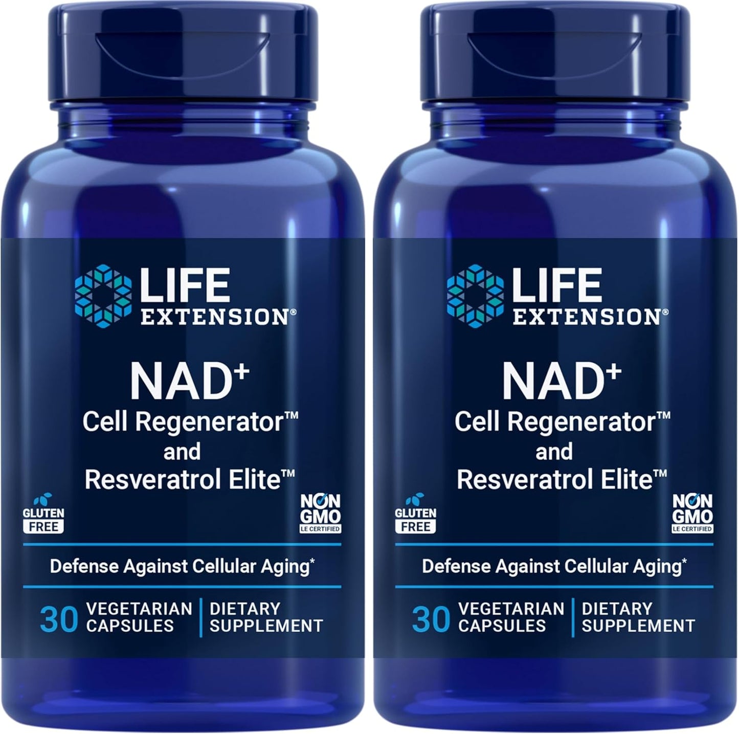 NAD+ Cell Regenerator and Resveratrol Elite for Longevity