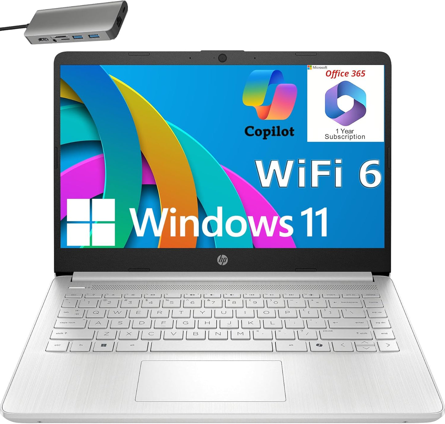 HP 14 Laptop with Intel Processor and Long Battery Life