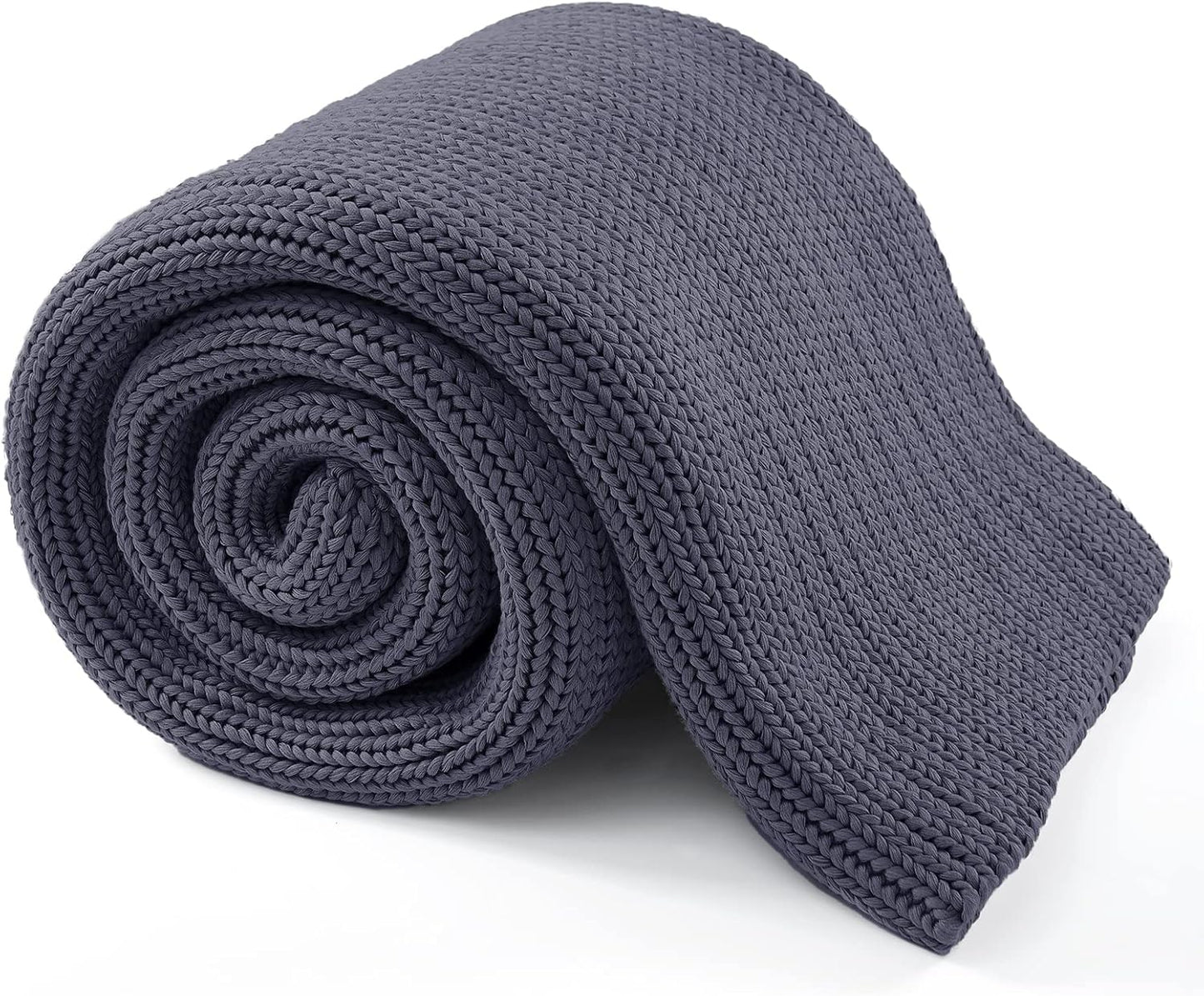 Guohaoi Knitted Weighted Blanket for Adults - Dark Grey 60x80