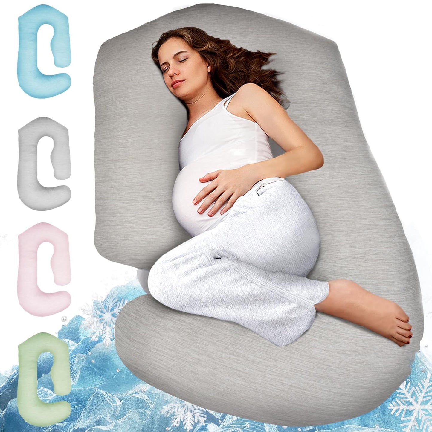 PILLANI Cooling Pregnancy Pillow for Ultimate Comfort & Support