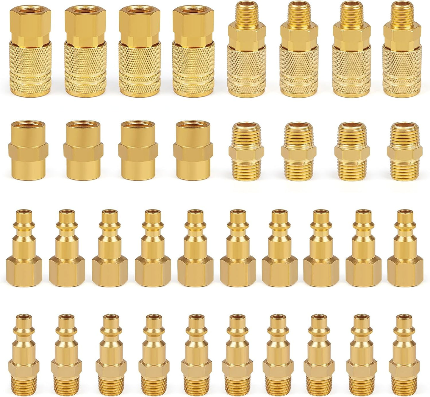 Milosline 36pc Brass Air Coupling Set - Faster Air Tool Connections