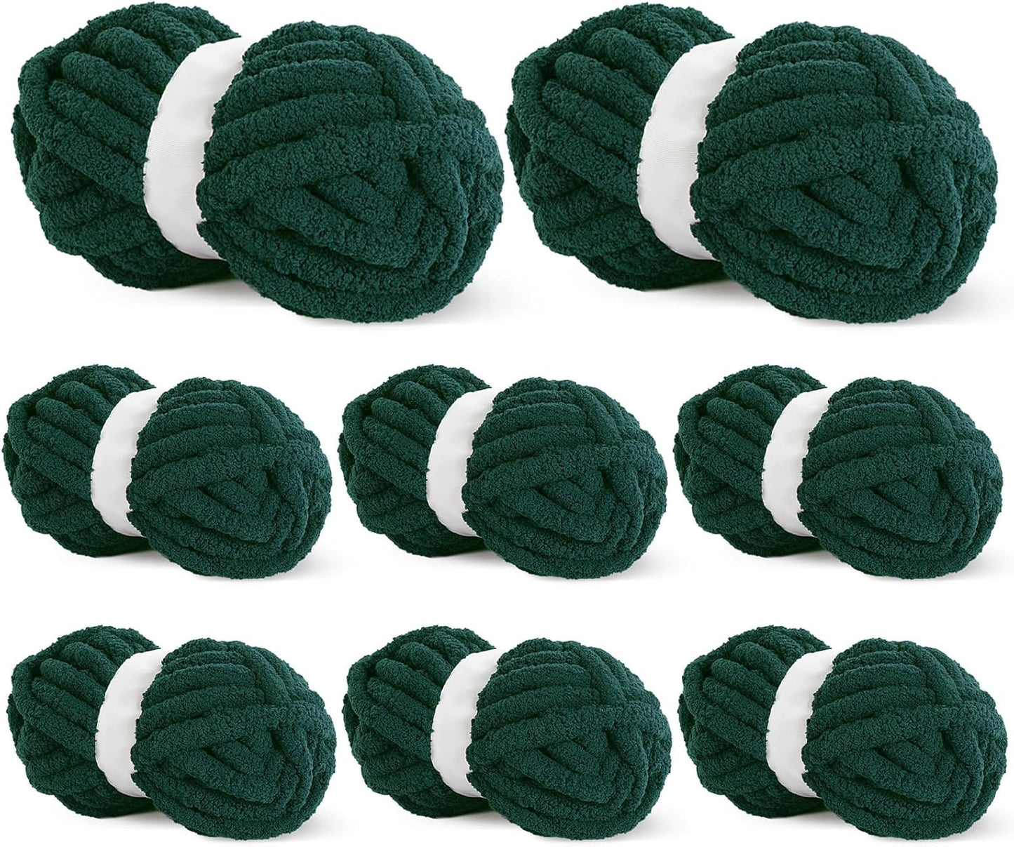 Chunky Chenille Yarn Set for Knitting and Crocheting Projects