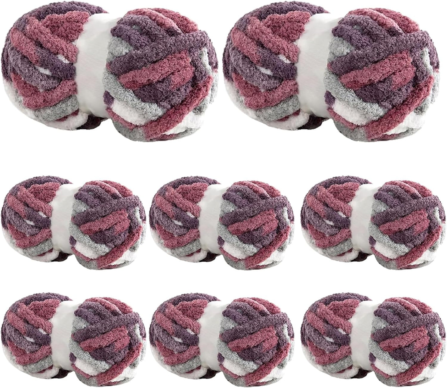 BALAPET Tie Dye Chunky Chenille Yarn for Cozy Handcrafts