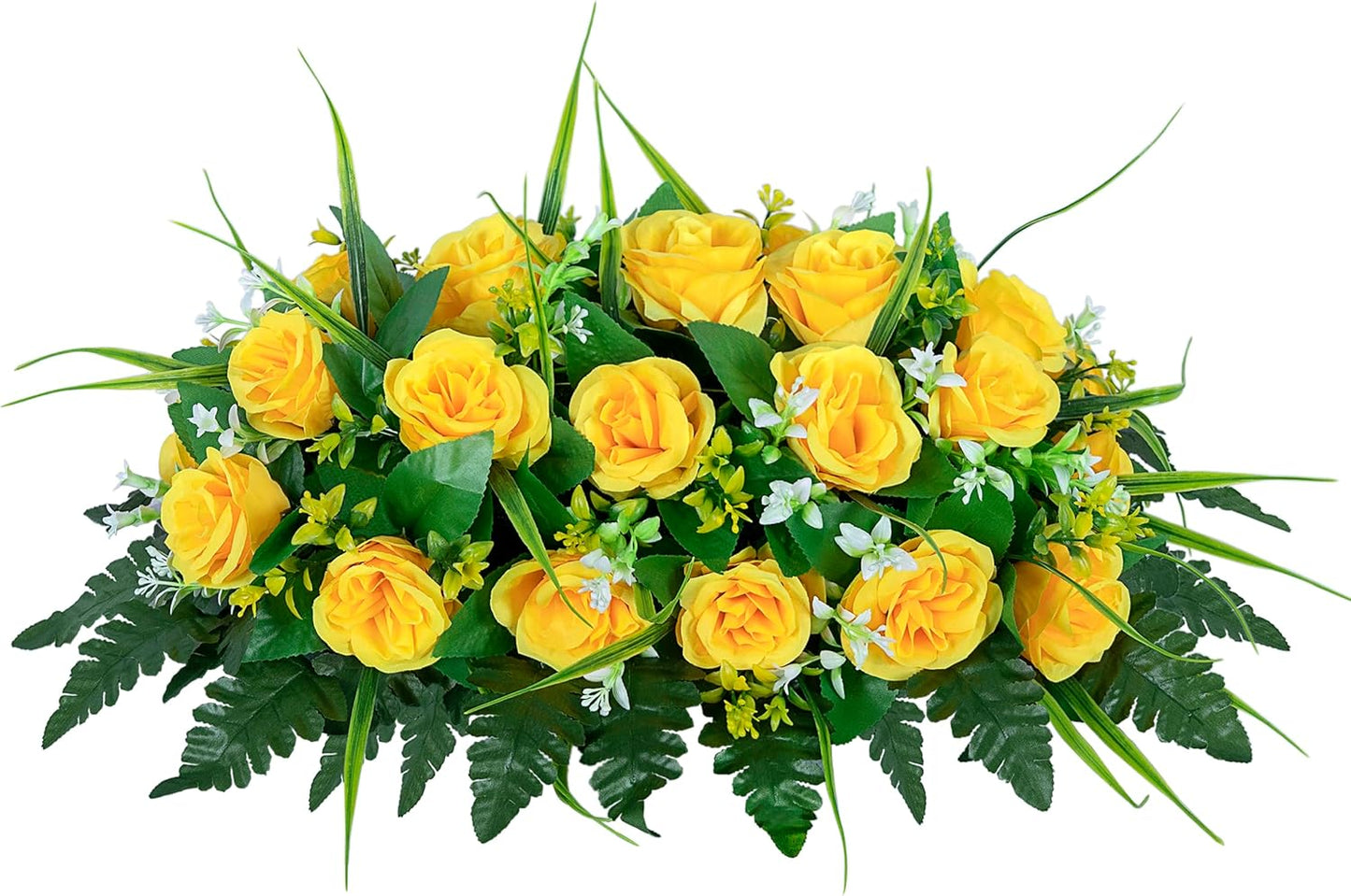 Cemetery Tombstone Flower Saddle - Beautiful Rose Combination